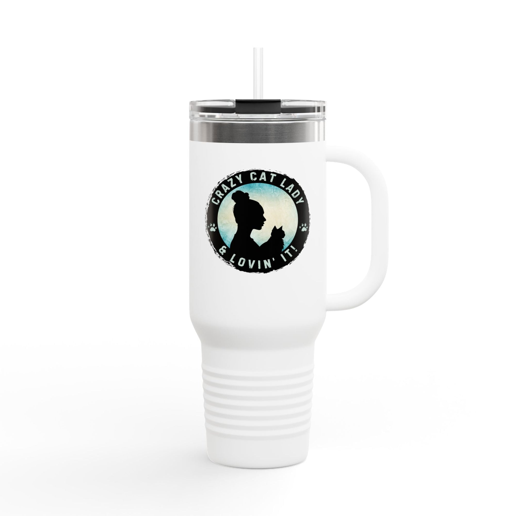 Crazy Cat Lady Insulated Travel Mug - 40oz - Perfect Gift for Cat Lovers - Drinkware, Travel Mugs - EpiAl's Shop