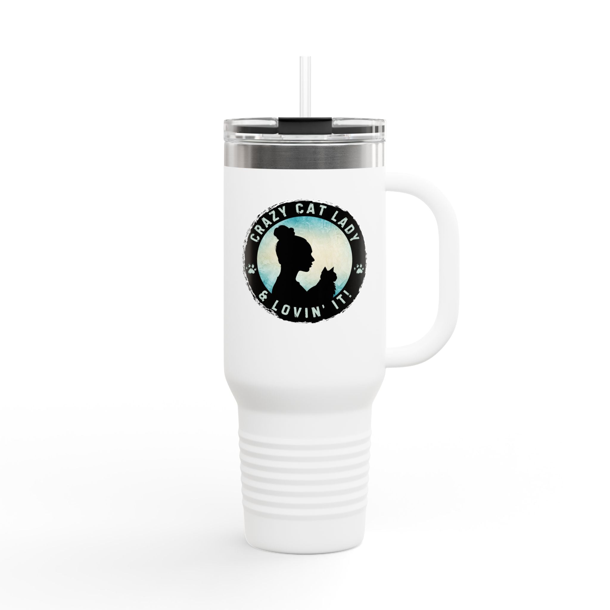 Crazy Cat Lady Insulated Travel Mug - 40oz - Perfect Gift for Cat Lovers - Drinkware, Travel Mugs - EpiAl's Shop