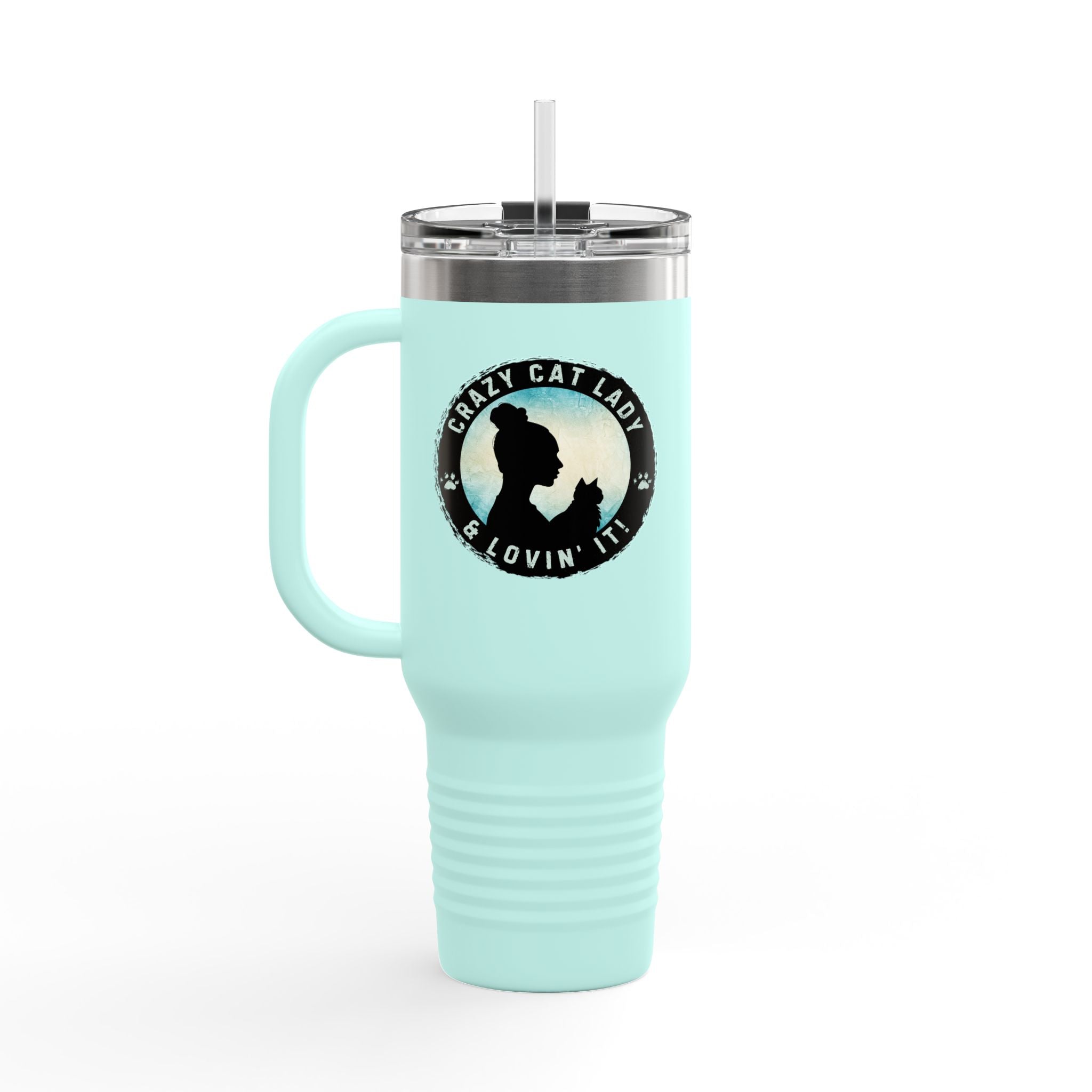 Crazy Cat Lady Insulated Travel Mug - 40oz - Perfect Gift for Cat Lovers - Drinkware, Travel Mugs - EpiAl's Shop