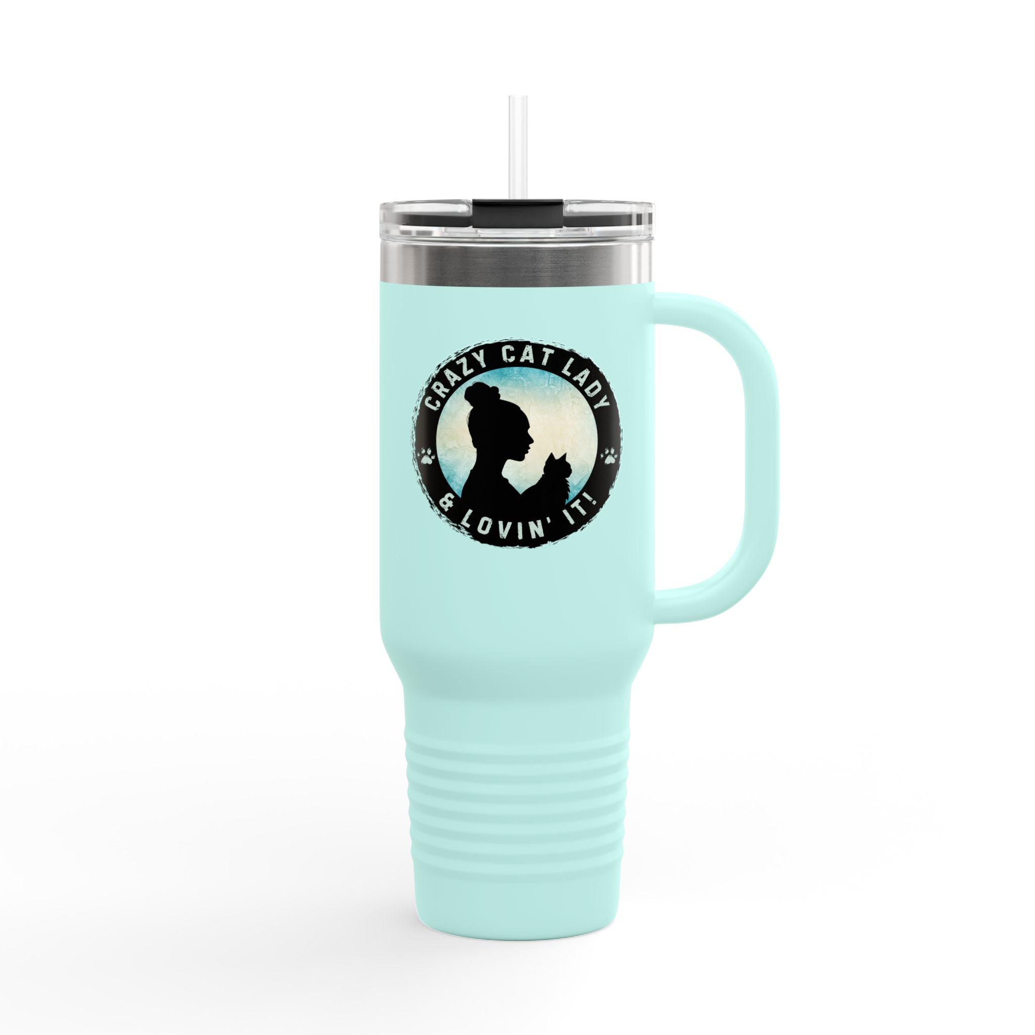 Crazy Cat Lady Insulated Travel Mug - 40oz - Perfect Gift for Cat Lovers - Drinkware, Travel Mugs - EpiAl's Shop