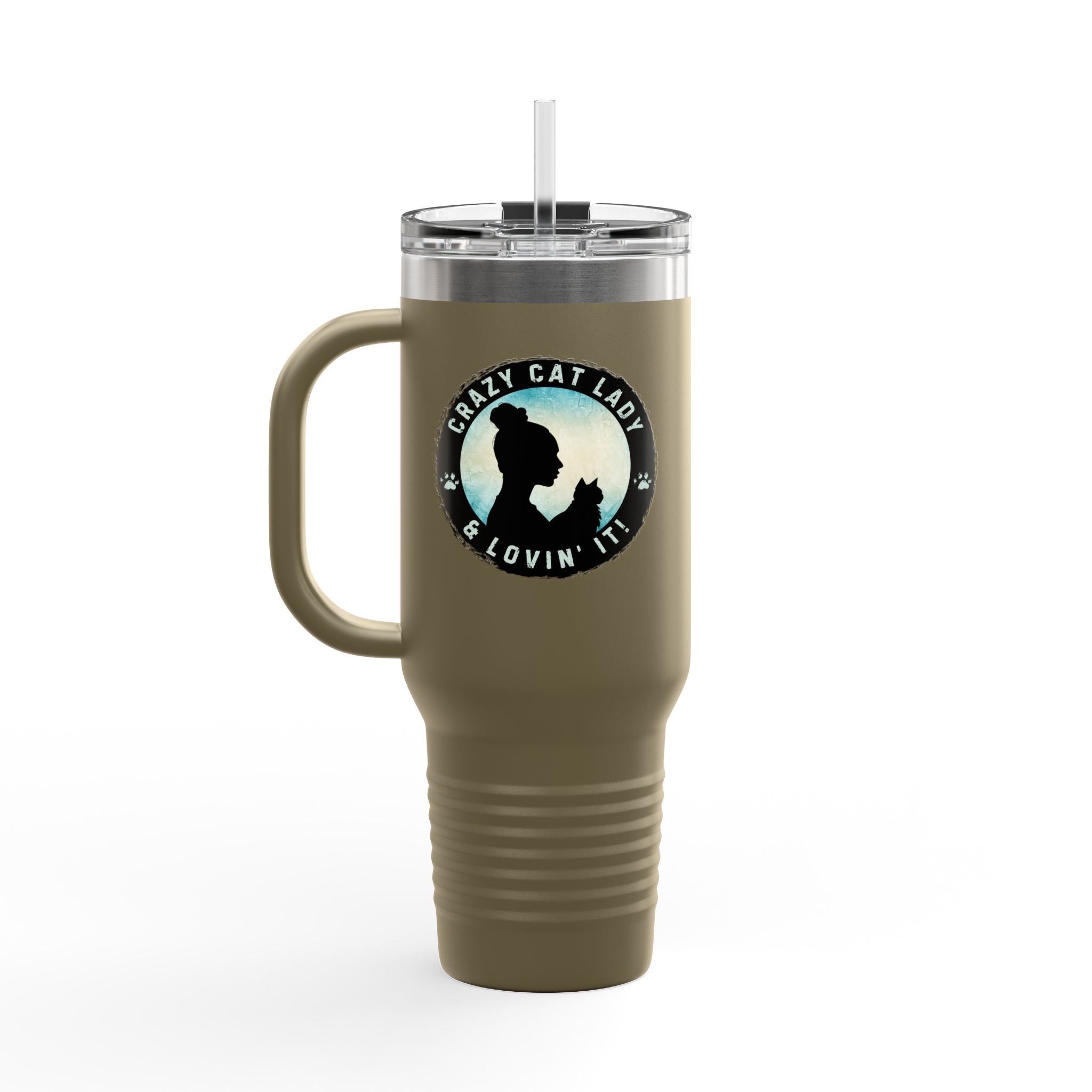Crazy Cat Lady Insulated Travel Mug - 40oz - Perfect Gift for Cat Lovers - Drinkware, Travel Mugs - EpiAl's Shop