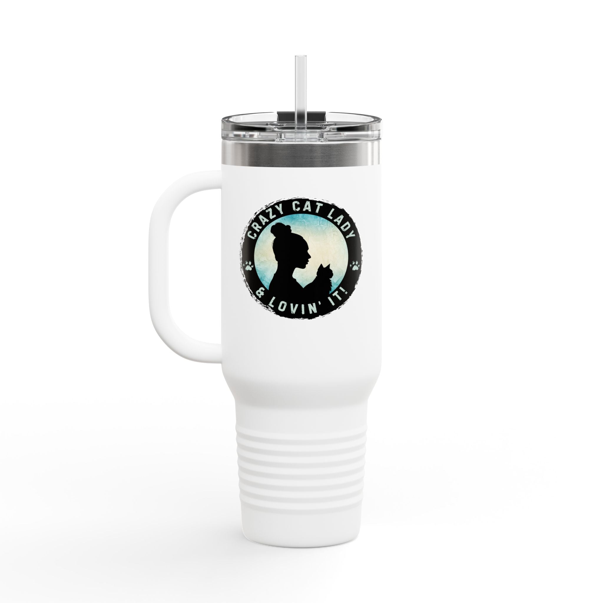 Crazy Cat Lady Insulated Travel Mug - 40oz - Perfect Gift for Cat Lovers - Drinkware, Travel Mugs - EpiAl's Shop