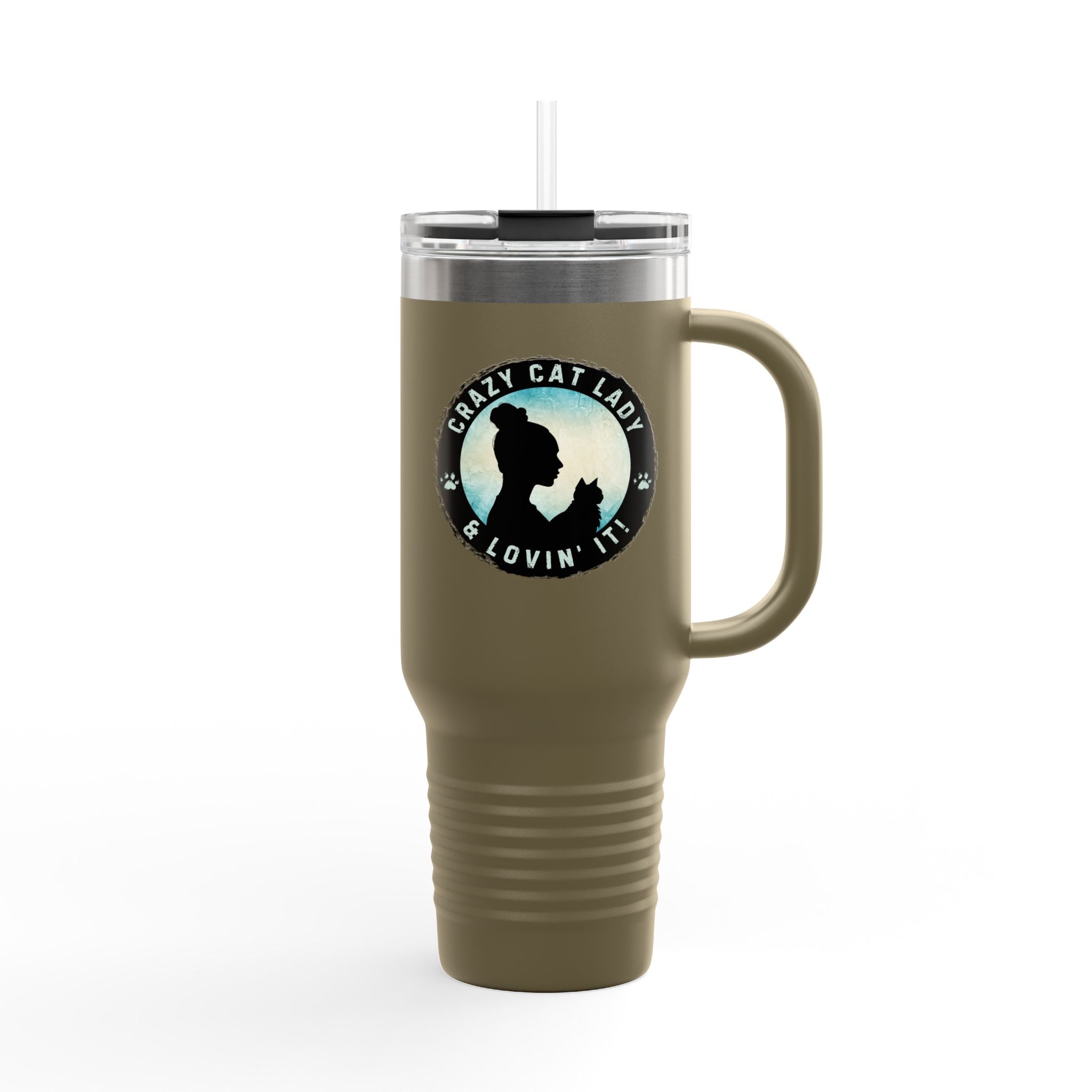 Crazy Cat Lady Insulated Travel Mug - 40oz - Perfect Gift for Cat Lovers - Drinkware, Travel Mugs - EpiAl's Shop