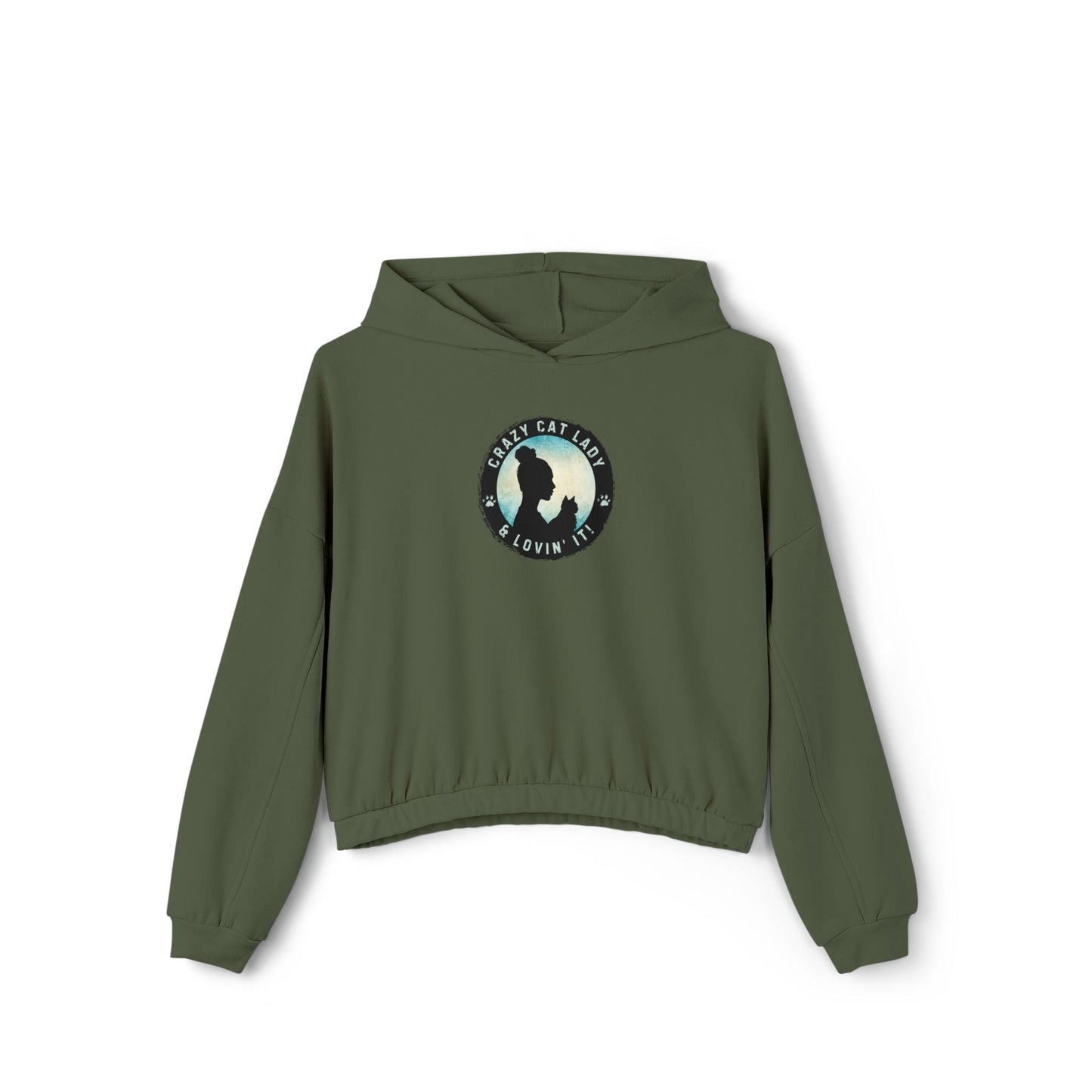Crazy Cat Lady Women's Cinched Bottom Hoodie - Hoodie - EpiAl's Shop