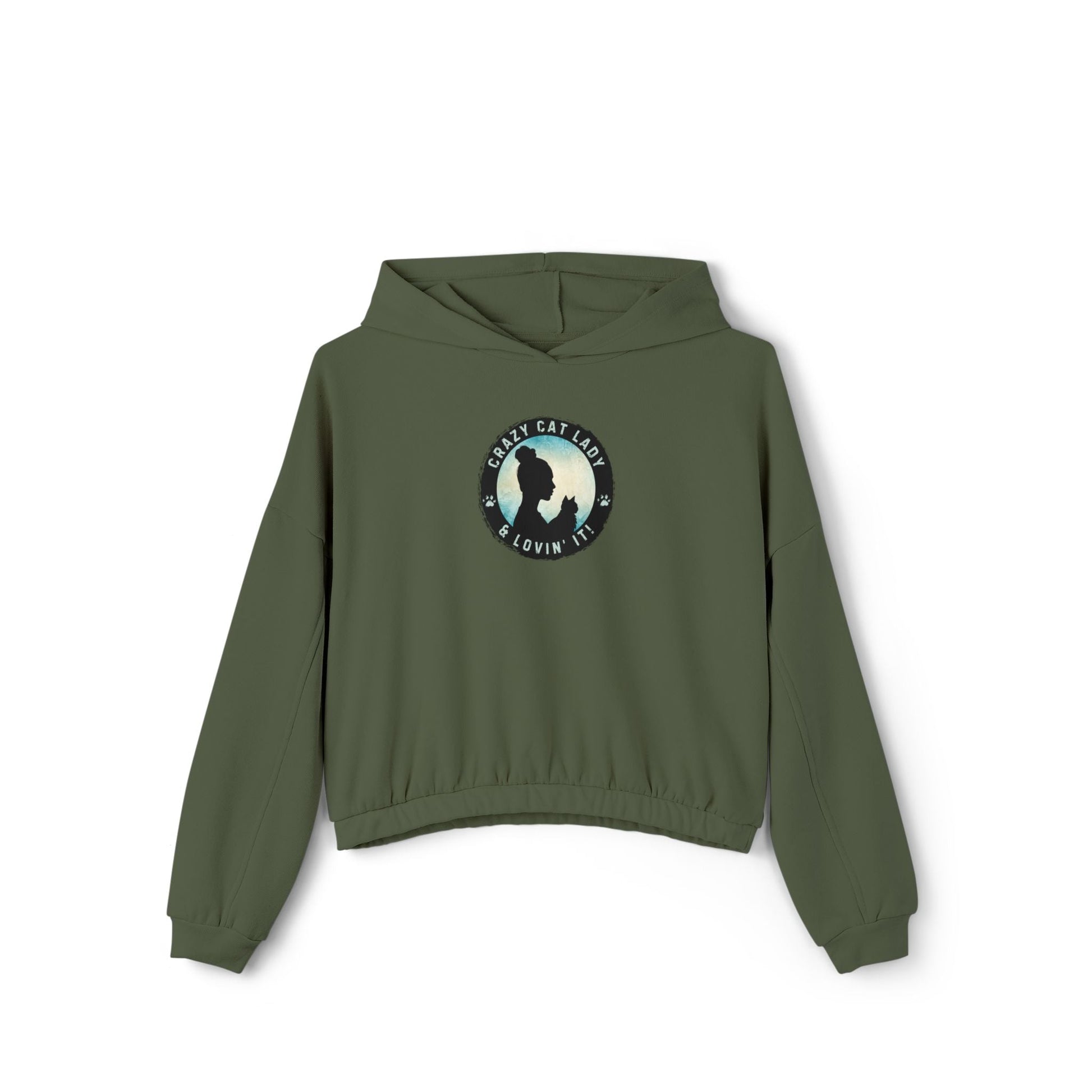 Crazy Cat Lady Women's Cinched Bottom Hoodie - Hoodie - EpiAl's Shop