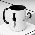 Cursive Tail Cat Lady Coffee Mug, Gift for Cat Lovers - Drinkware, Coffee Mugs - EpiAl's Shop