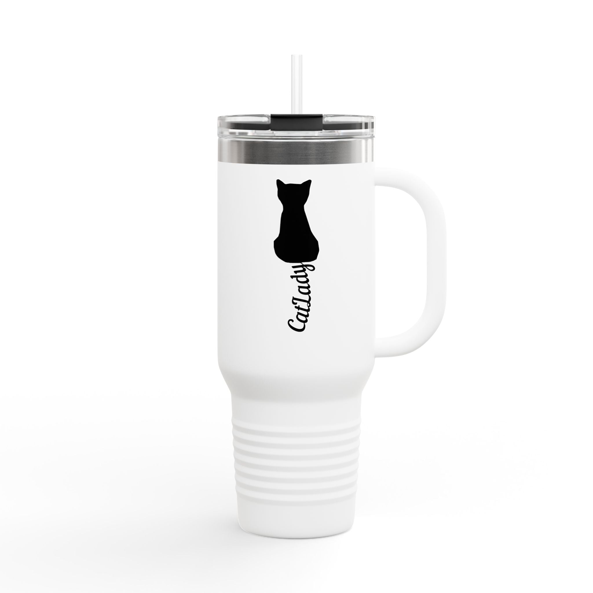 Cursive Tail Cat Lady Insulated Travel Mug | 40oz - Drinkware, Travel Mugs - EpiAl's Shop