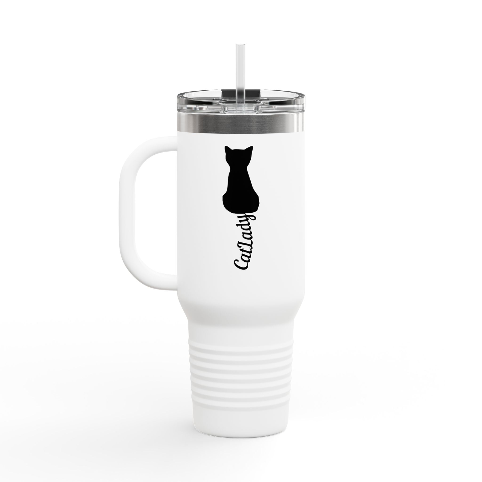 Cursive Tail Cat Lady Insulated Travel Mug | 40oz - Drinkware, Travel Mugs - EpiAl's Shop