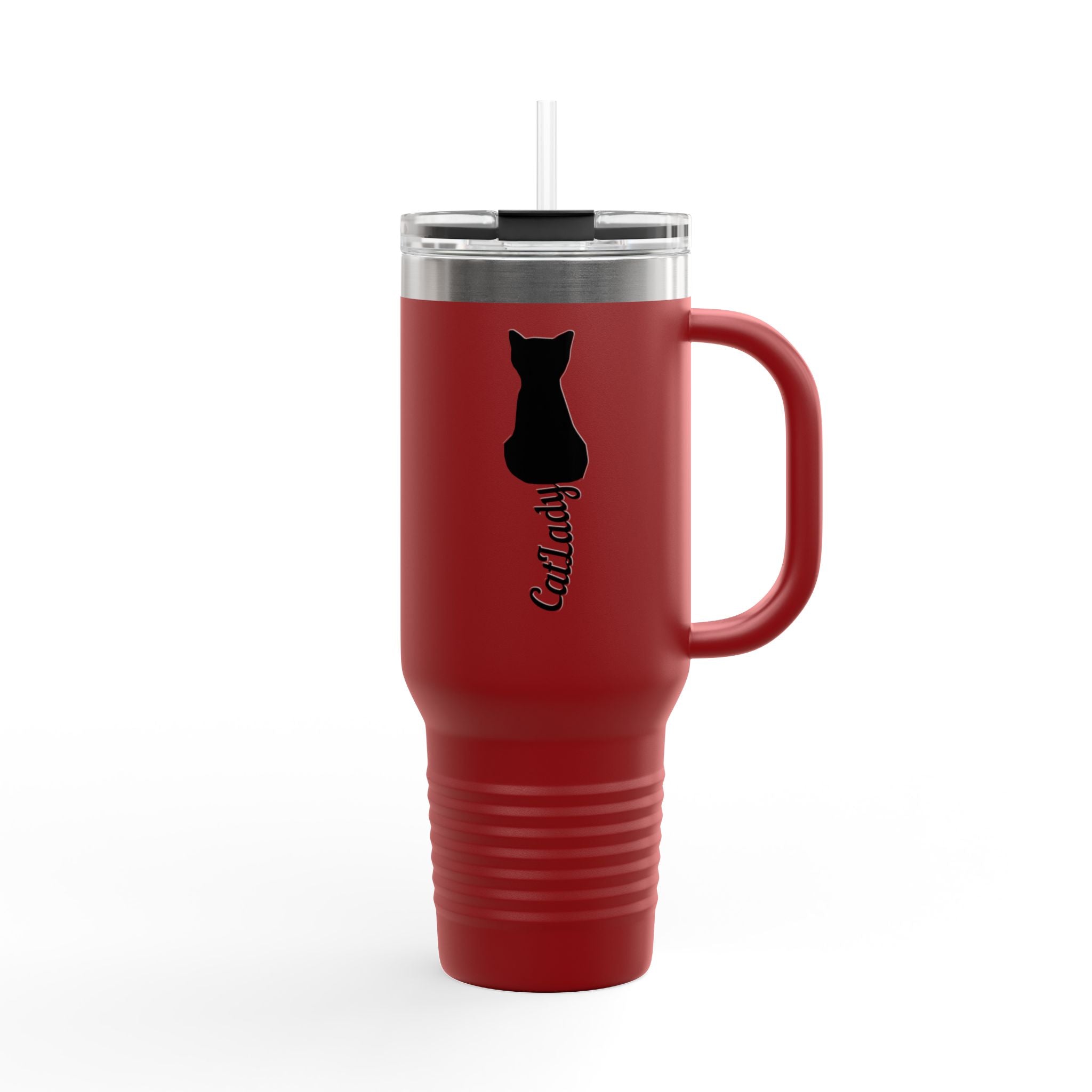 Cursive Tail Cat Lady Insulated Travel Mug | 40oz - Drinkware, Travel Mugs - EpiAl's Shop