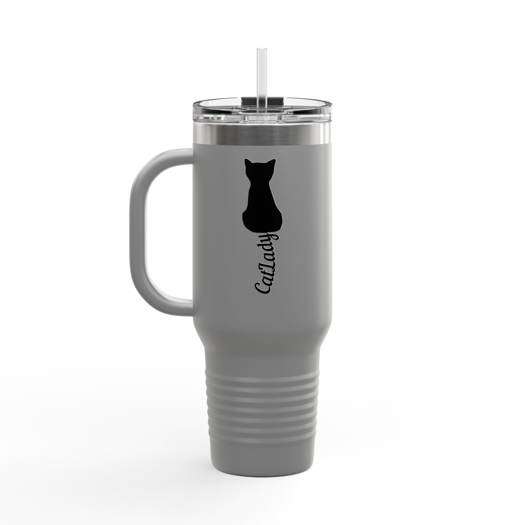 Cursive Tail Cat Lady Insulated Travel Mug | 40oz - Drinkware, Travel Mugs - EpiAl's Shop