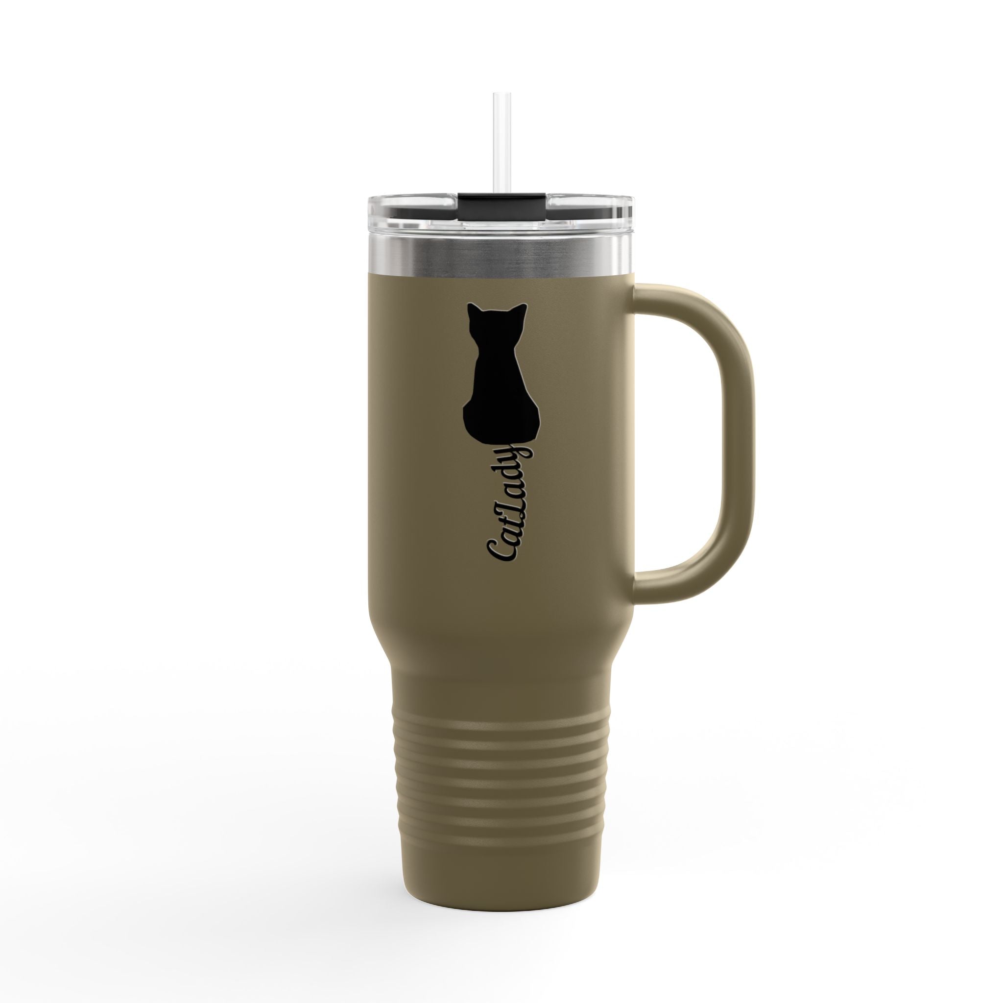 Cursive Tail Cat Lady Insulated Travel Mug | 40oz - Drinkware, Travel Mugs - EpiAl's Shop