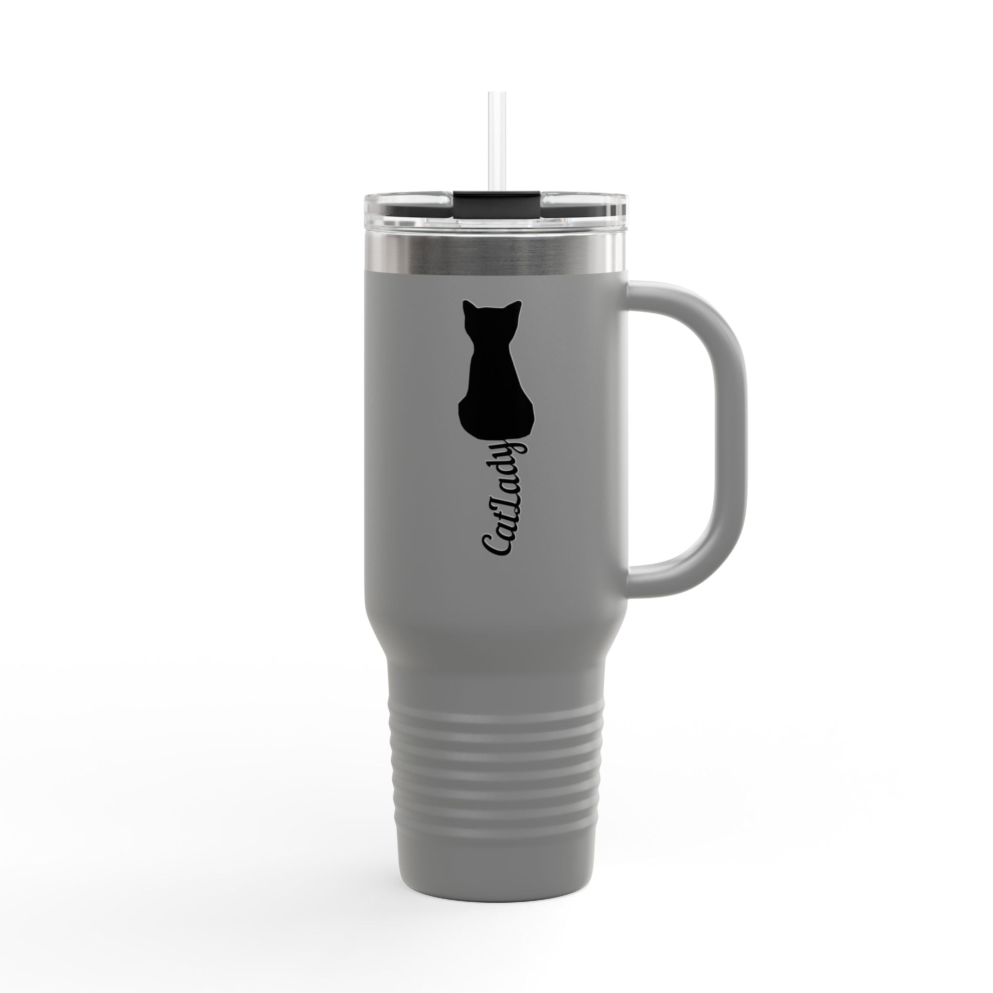 Cursive Tail Cat Lady Insulated Travel Mug | 40oz - Drinkware, Travel Mugs - EpiAl's Shop