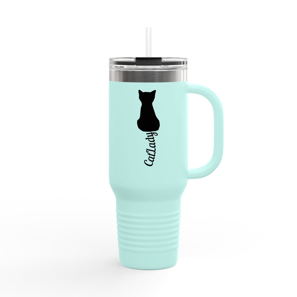 Cursive Tail Cat Lady Insulated Travel Mug | 40oz - Drinkware, Travel Mugs - EpiAl's Shop