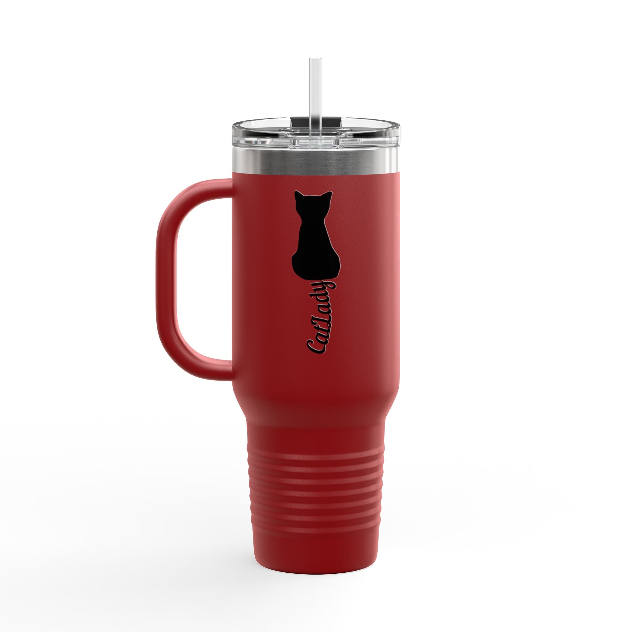 Cursive Tail Cat Lady Insulated Travel Mug | 40oz - Drinkware, Travel Mugs - EpiAl's Shop