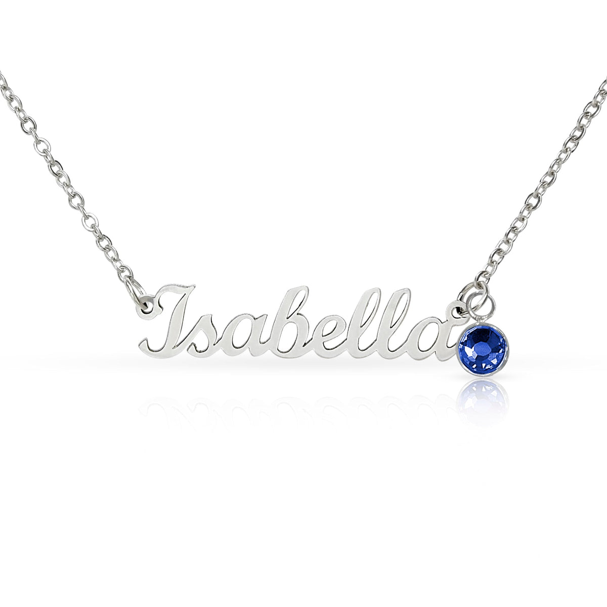 Custom Name Necklace with Birthstone | Personalized Cursive Jewelry - Jewelry, Necklaces - EpiAl's Shop
