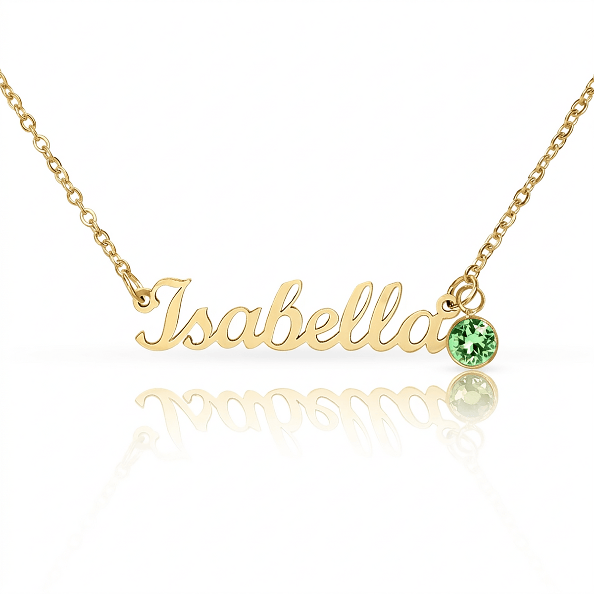 Custom Name Necklace with Birthstone | Personalized Cursive Jewelry - Jewelry, Necklaces - EpiAl's Shop
