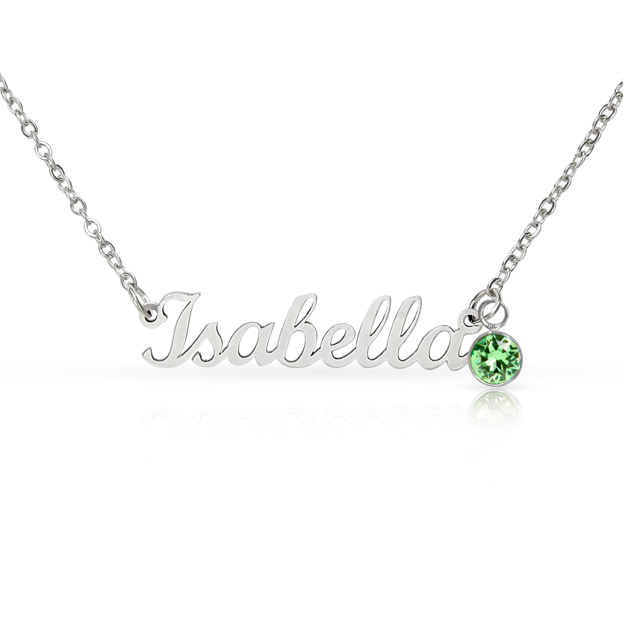 Custom Name Necklace with Birthstone | Personalized Cursive Jewelry - Jewelry, Necklaces - EpiAl's Shop