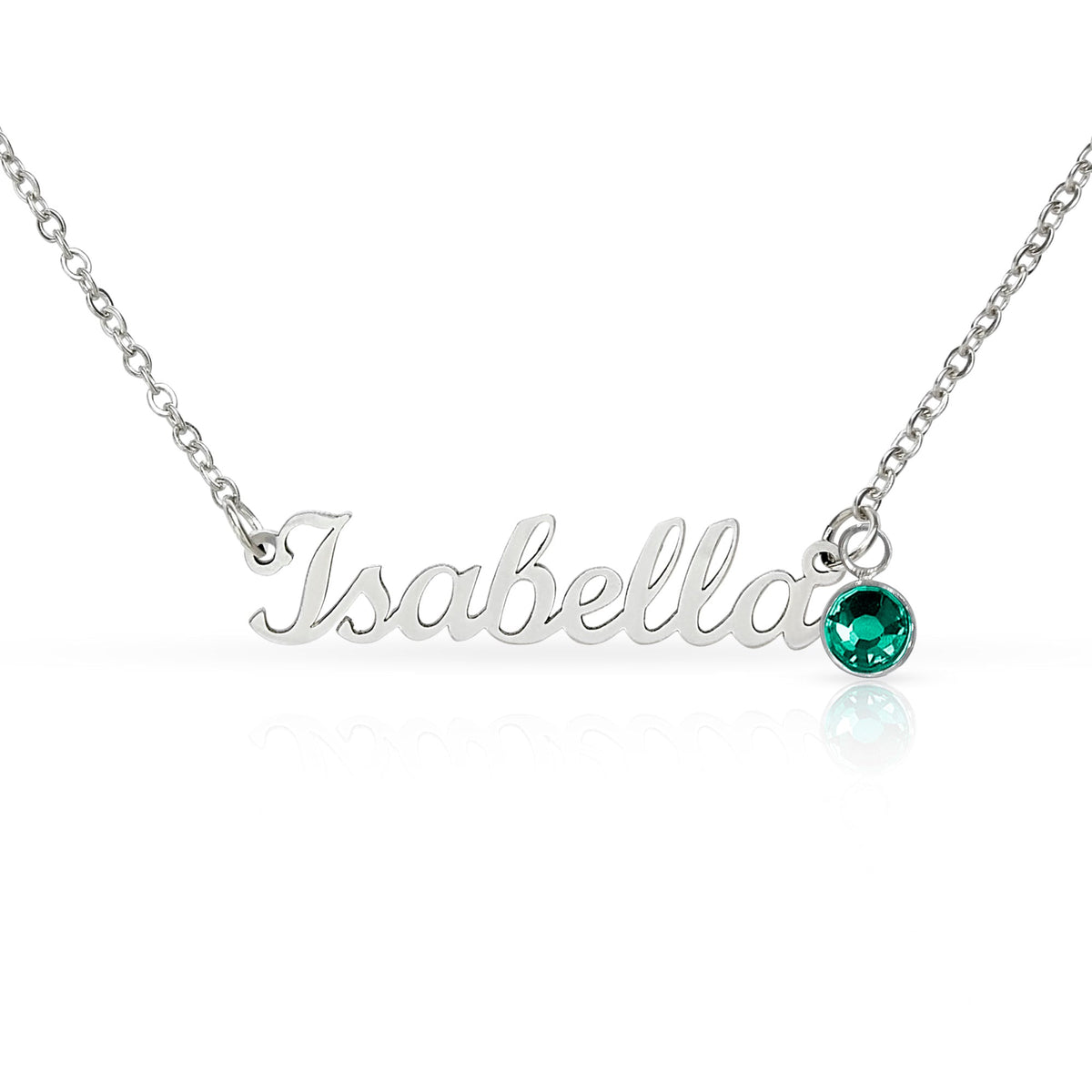Custom Name Necklace with Birthstone | Personalized Cursive Jewelry - Jewelry, Necklaces - EpiAl's Shop