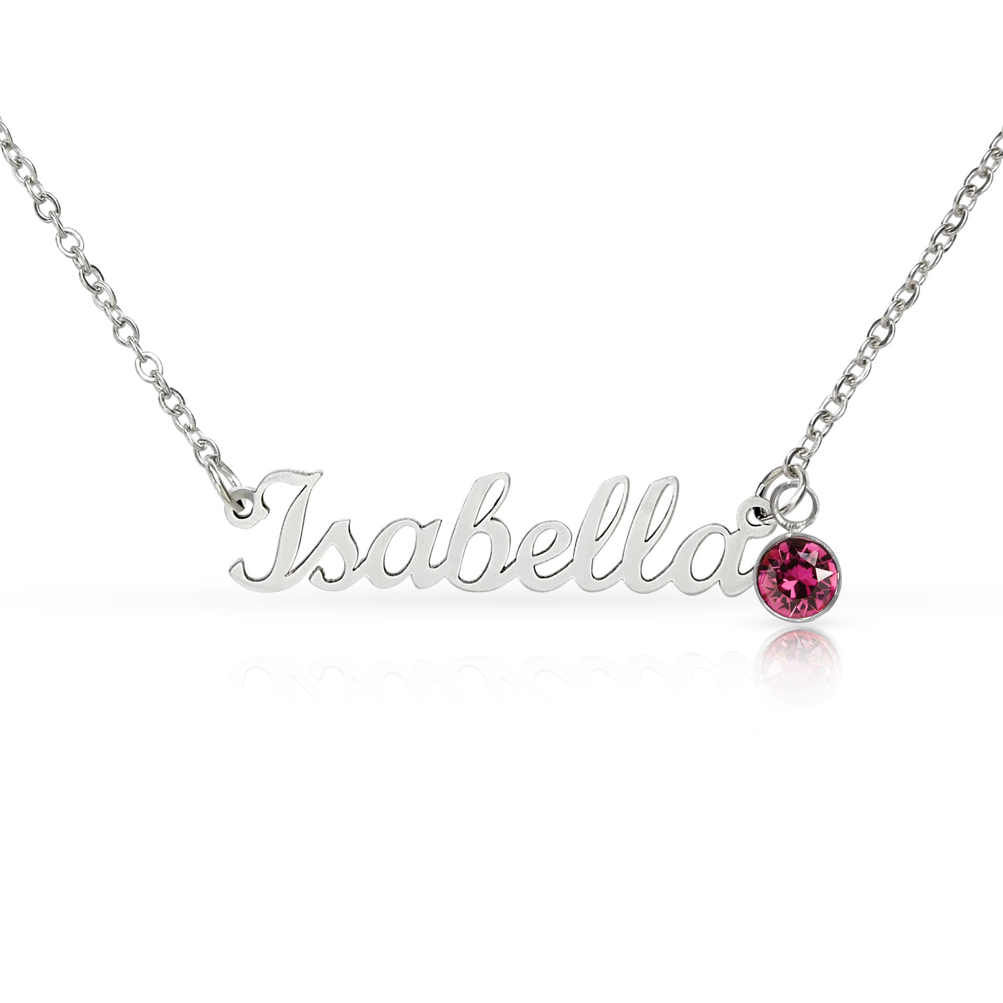Custom Name Necklace with Birthstone | Personalized Cursive Jewelry - Jewelry, Necklaces - EpiAl's Shop
