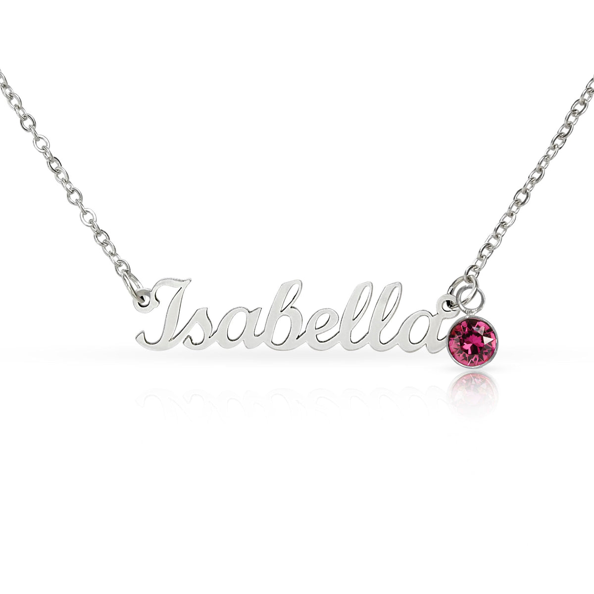 Custom Name Necklace with Birthstone | Personalized Cursive Jewelry - Jewelry, Necklaces - EpiAl's Shop