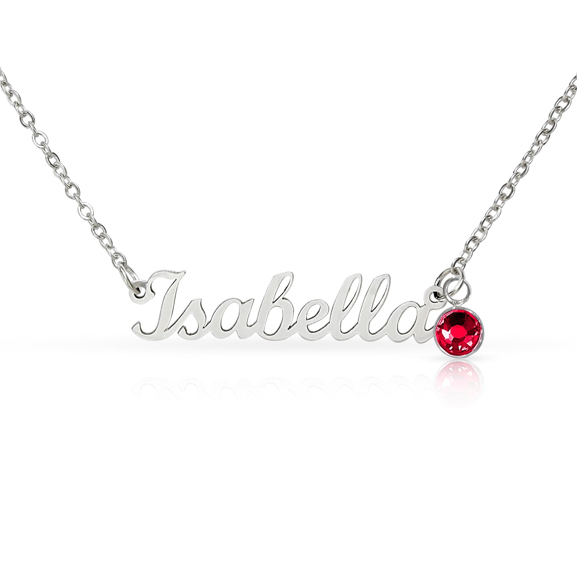 Custom Name Necklace with Birthstone | Personalized Cursive Jewelry - Jewelry, Necklaces - EpiAl's Shop