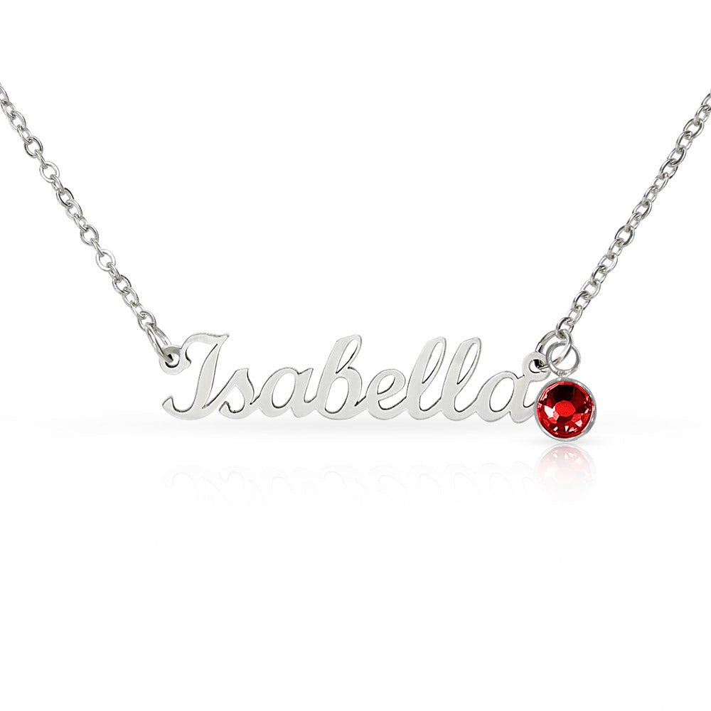 Custom Name Necklace with Birthstone | Personalized Cursive Jewelry - Jewelry, Necklaces - EpiAl's Shop