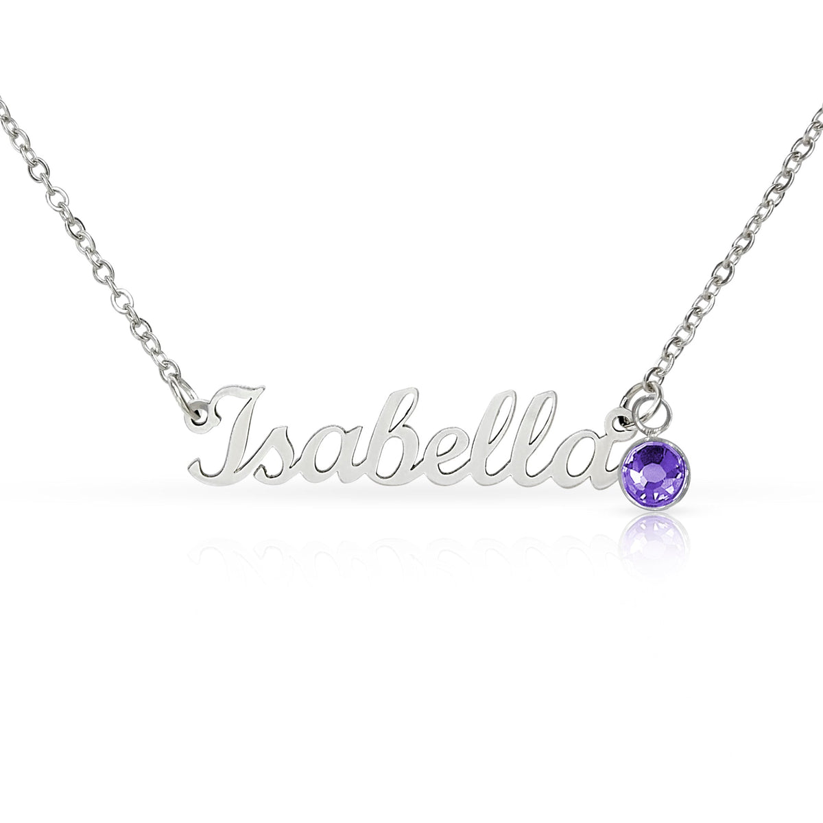 Custom Name Necklace with Birthstone | Personalized Cursive Jewelry - Jewelry, Necklaces - EpiAl's Shop