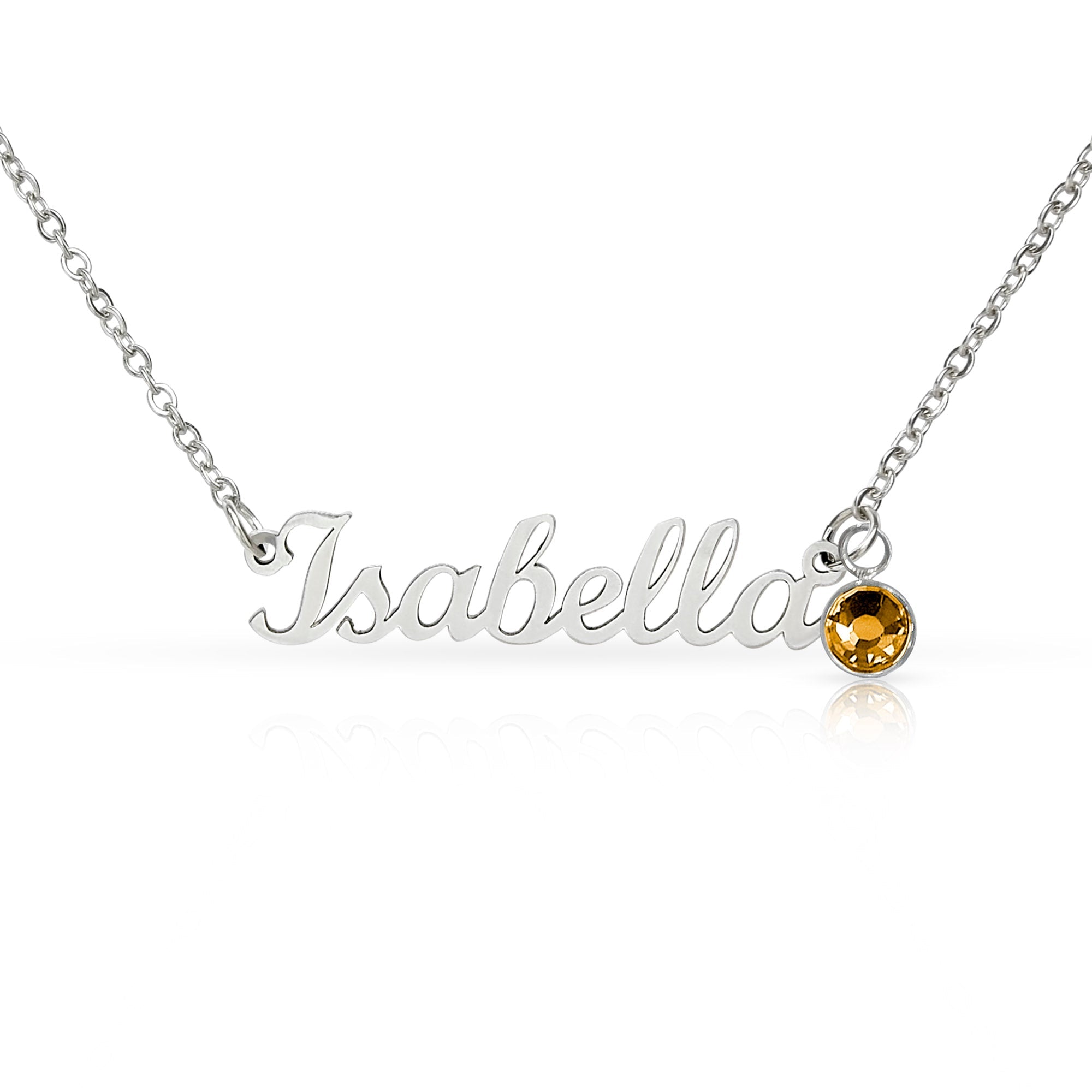 Custom Name Necklace with Birthstone | Personalized Cursive Jewelry - Jewelry, Necklaces - EpiAl's Shop