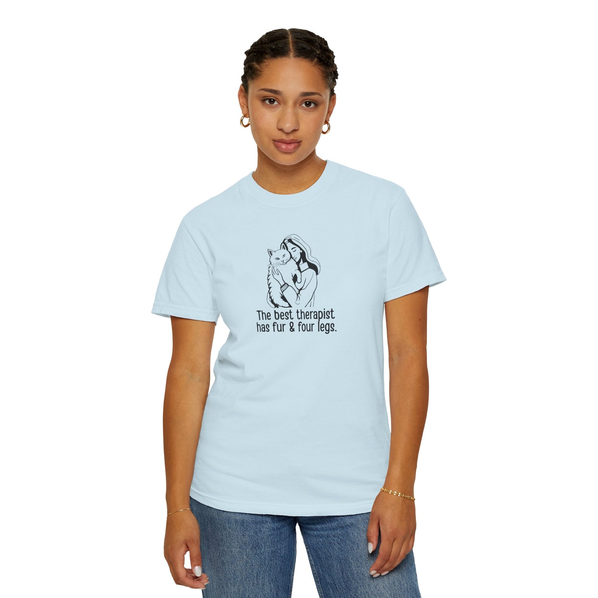 Cute Animal Therapy Unisex T-Shirt - "The Best Therapist Has Fur & Four Legs" - Clothing, T-shirts - EpiAl's Shop