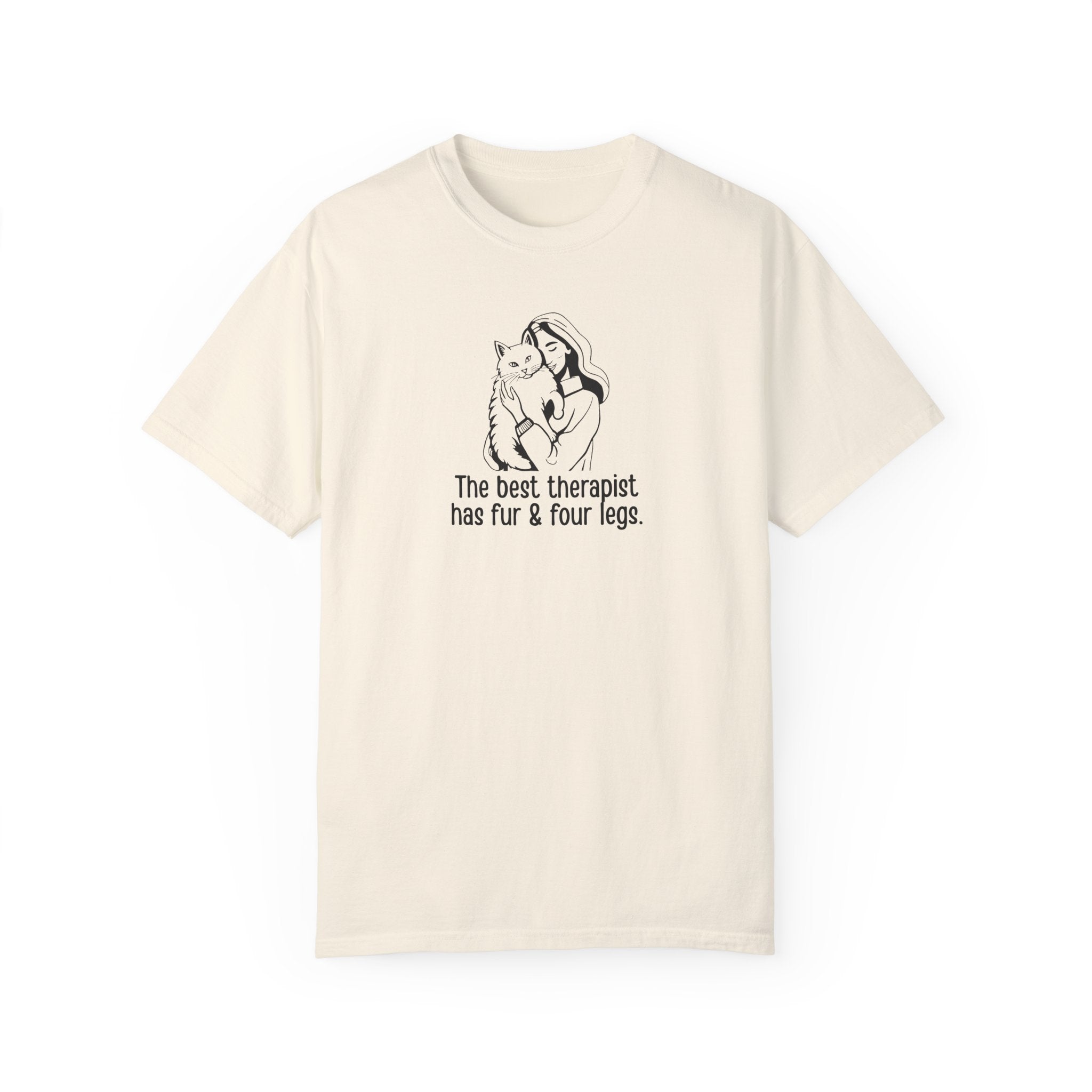 Cute Animal Therapy Unisex T-Shirt - "The Best Therapist Has Fur & Four Legs" - Clothing, T-shirts - EpiAl's Shop