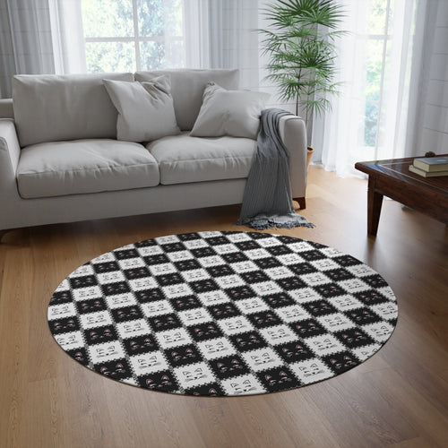Cute Cat Faces Round Rug | Cozy Home Decor for Cat Lovers - Decor, Home, Rugs & Doormats - EpiAl's Shop