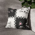 Cute Cat Faux Suede Pillowcase - Decorative Cushion Cover for Cat Lovers - Decor, Home, Pillows - EpiAl's Shop