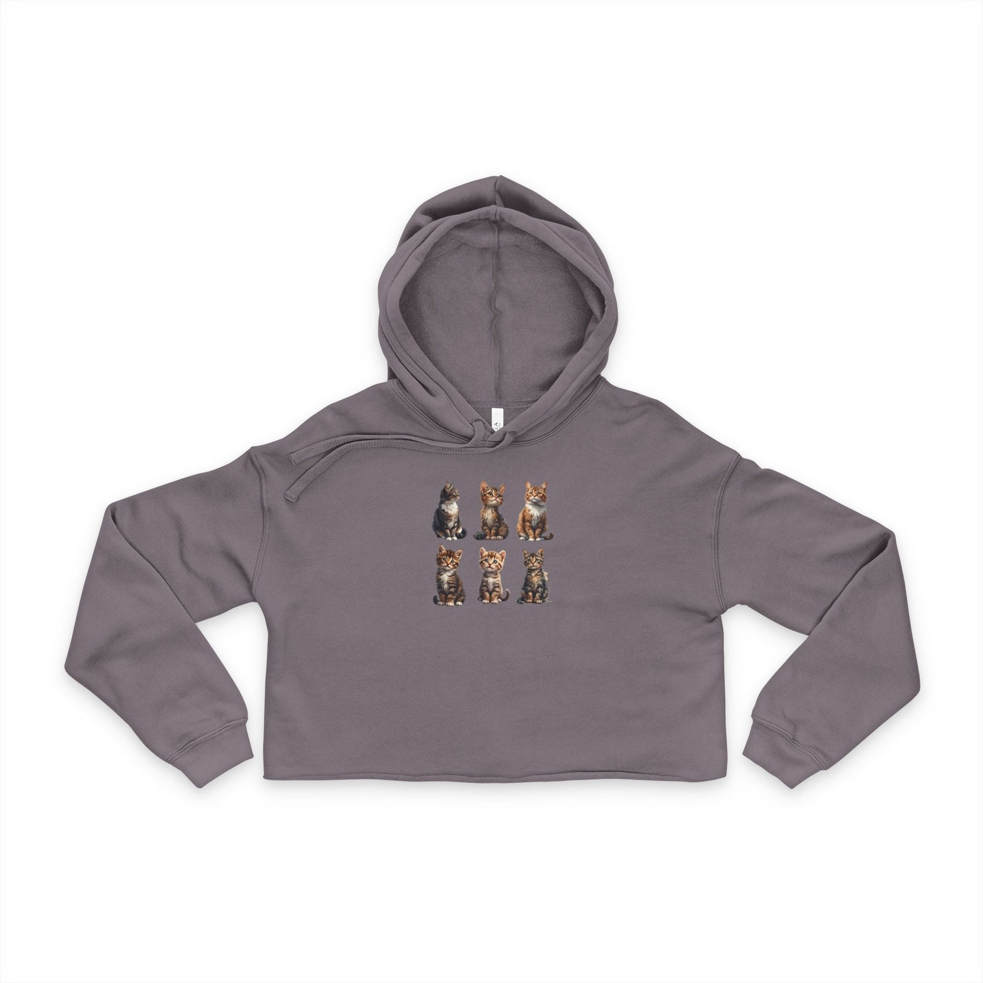 Cute Cat Graphic Cropped Hoodie - Clothing, Sweatshirts, Crop - EpiAl's Shop