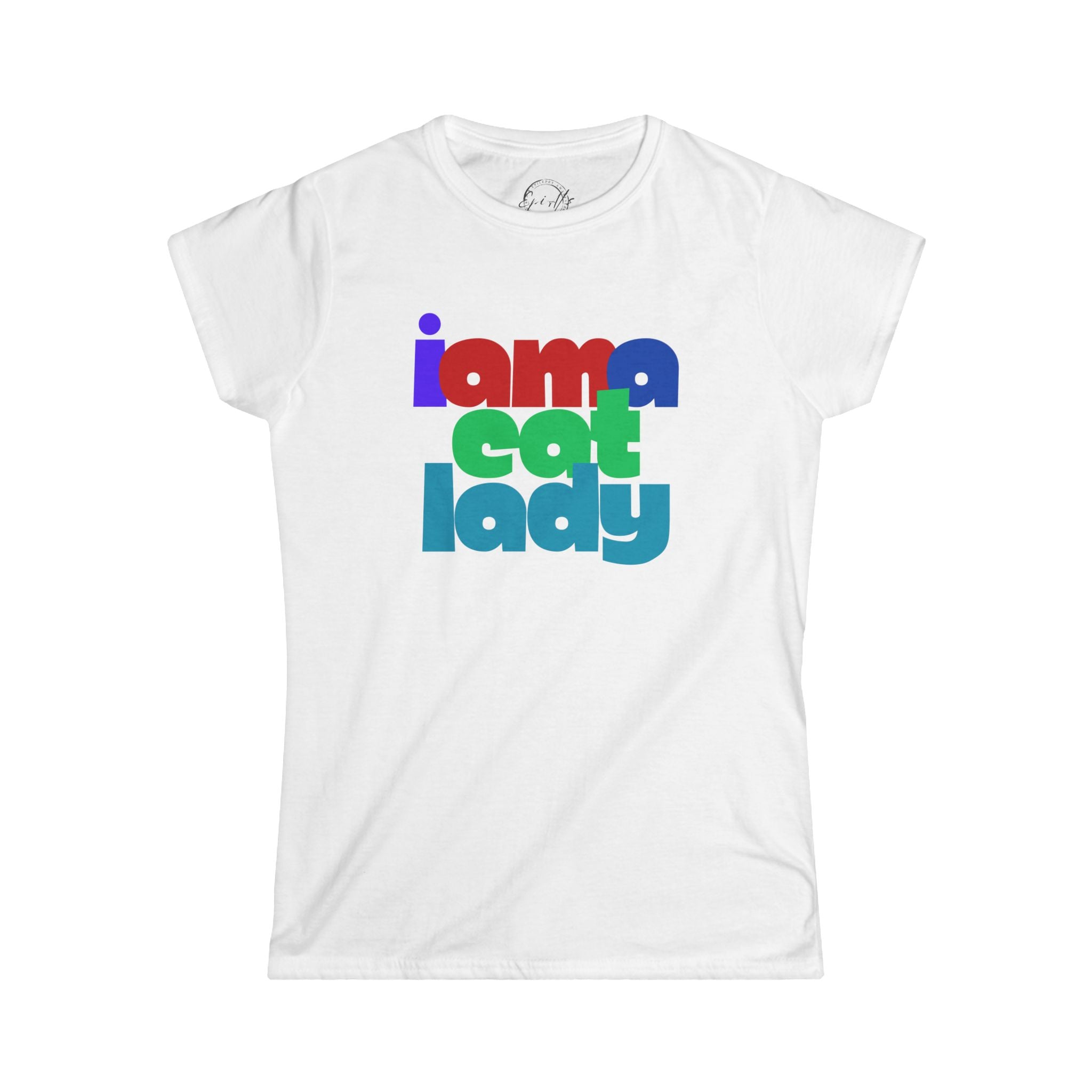 Cute Cat Lady Graphic Softstyle T-Shirt - Clothing, T-shirts - EpiAl's Shop