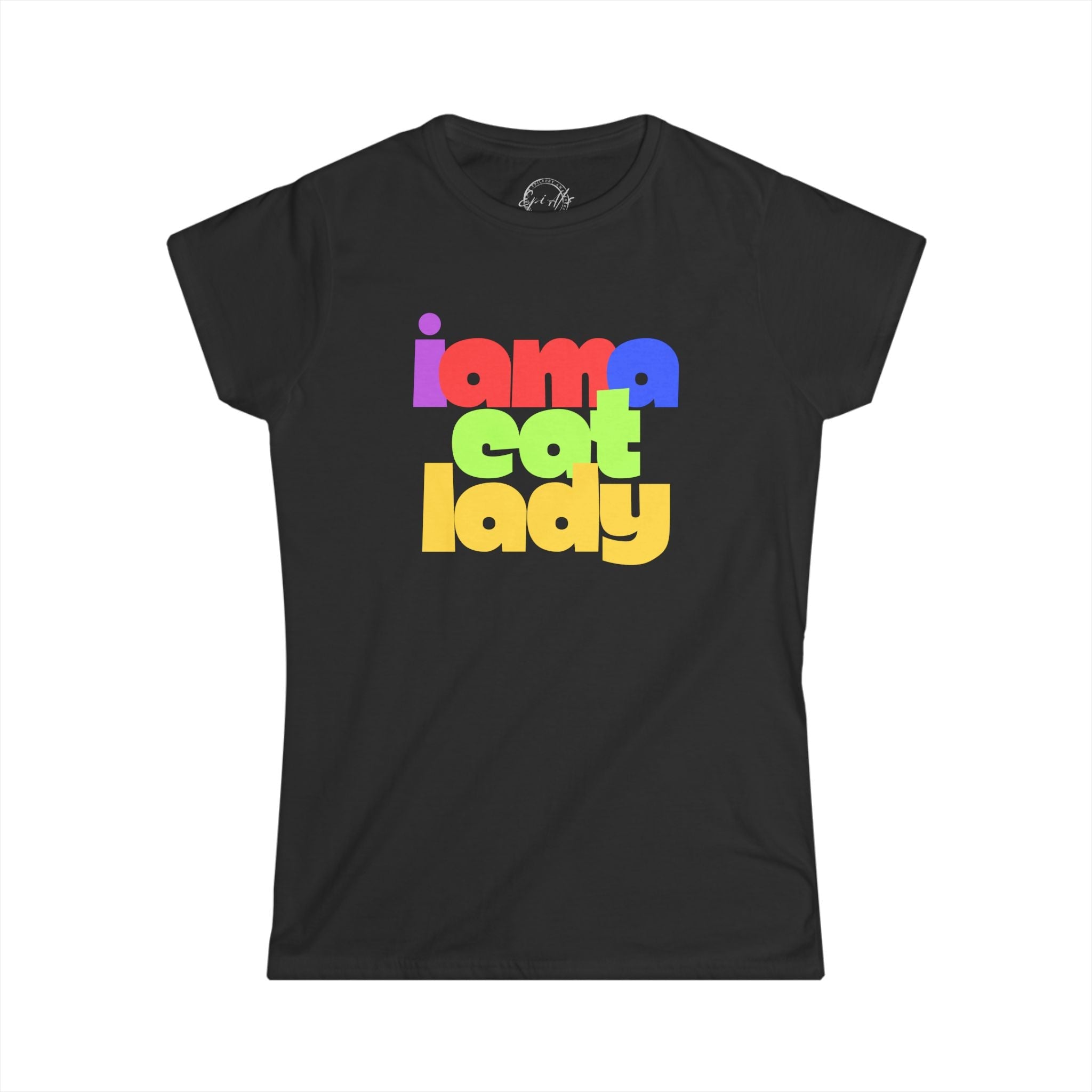 Cute Cat Lady Graphic Softstyle T-Shirt - Clothing, T-shirts - EpiAl's Shop