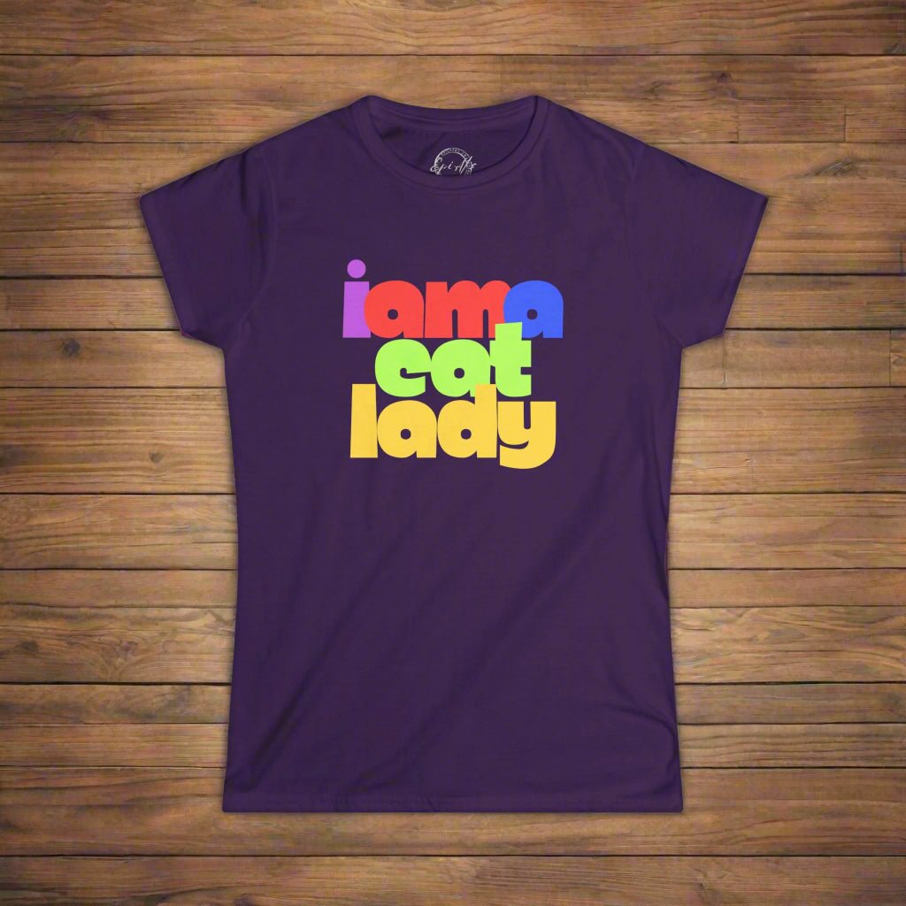 Cute Cat Lady Graphic Softstyle T-Shirt - Clothing, T-shirts - EpiAl's Shop