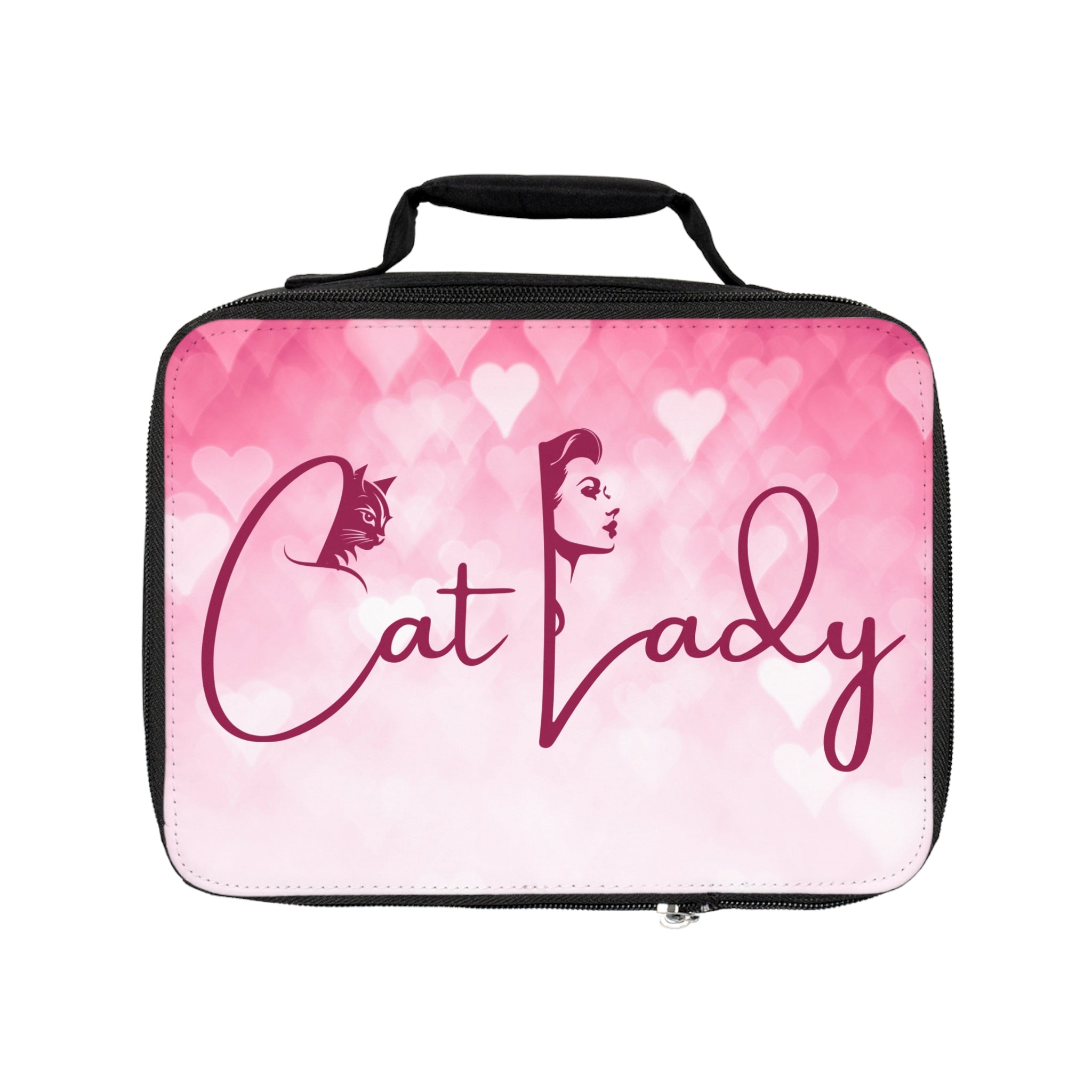 Cute Cat Lady Lunch Bag - Insulated Tote - Bags, Lunch - EpiAl's Shop