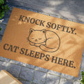 Cute Cat Lover Doormat – Knock Softly Entryway Mat - Decor, Rugs, Outdoor - EpiAl's Shop
