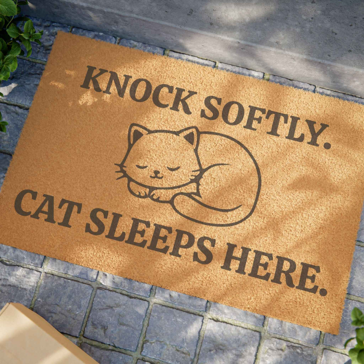 Cute Cat Lover Doormat – Knock Softly Entryway Mat - Decor, Rugs, Outdoor - EpiAl's Shop