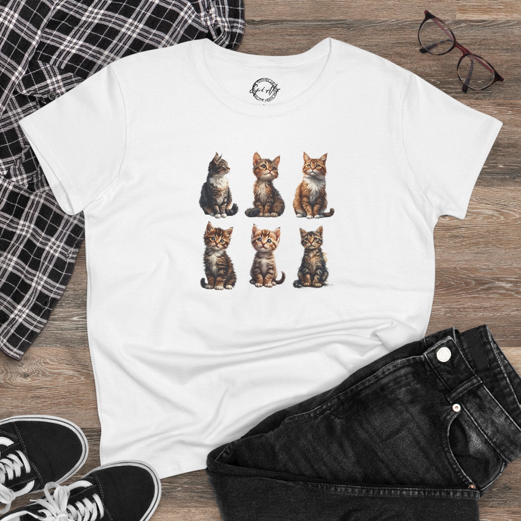 Cute Kittens Women's Cotton T-Shirt - Clothing, T-shirts - EpiAl's Shop