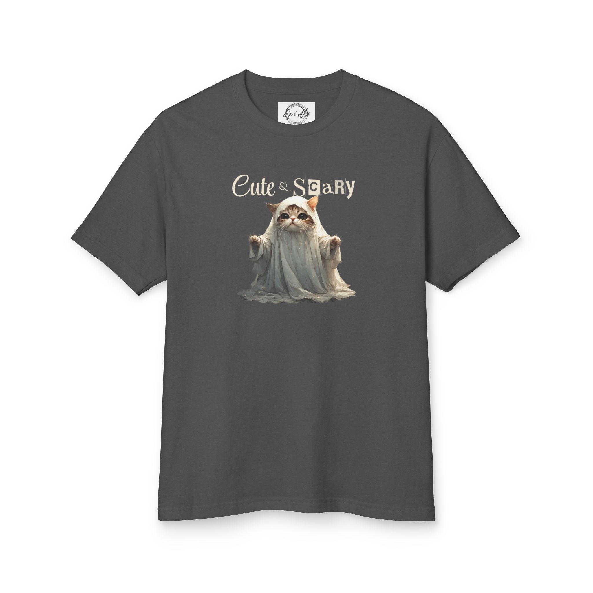 Cute & Scary Ghost Kitty Unisex Tee, Halloween Shirt - Clothing, T-shirts - EpiAl's Shop