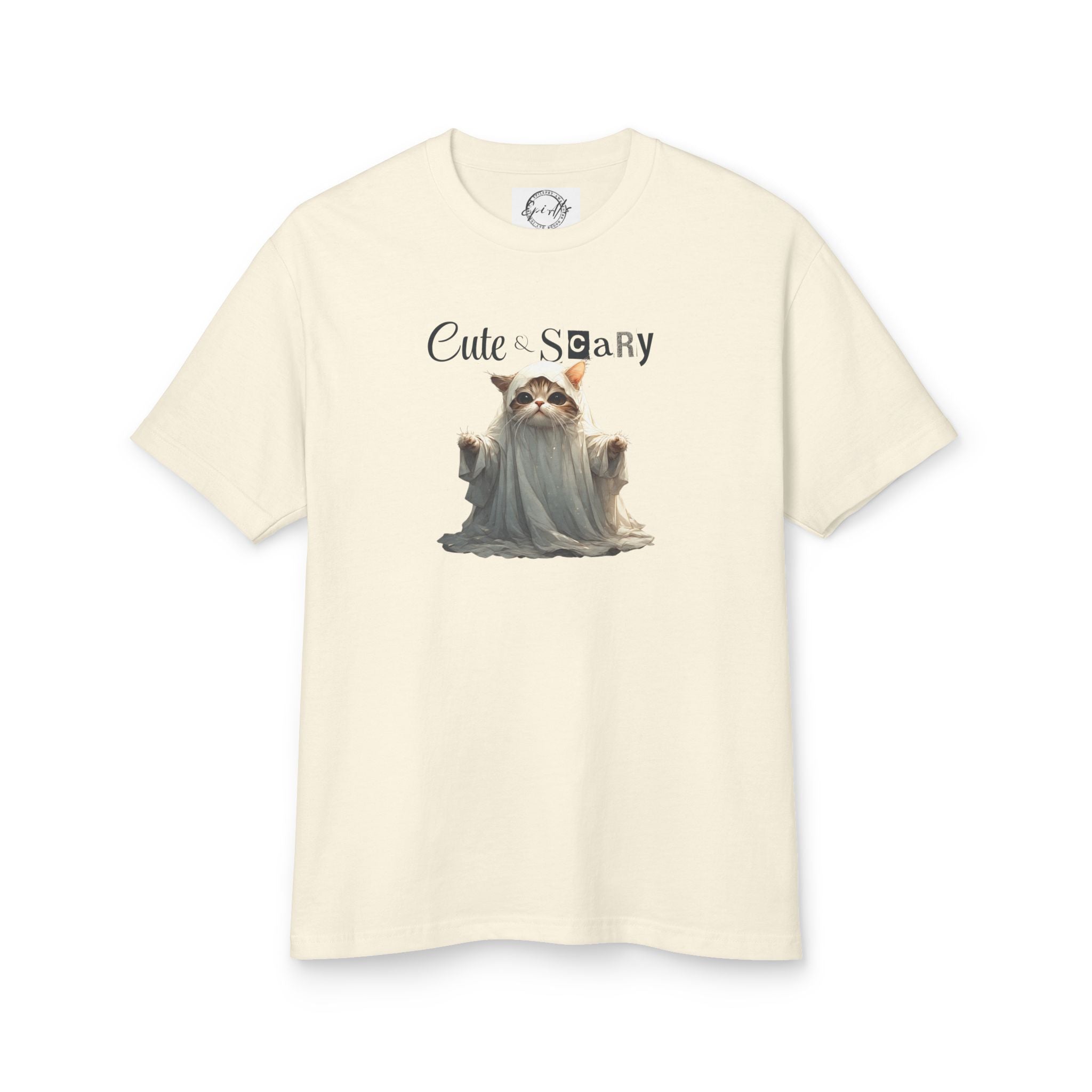 Cute & Scary Ghost Kitty Unisex Tee, Halloween Shirt - Clothing, T-shirts - EpiAl's Shop