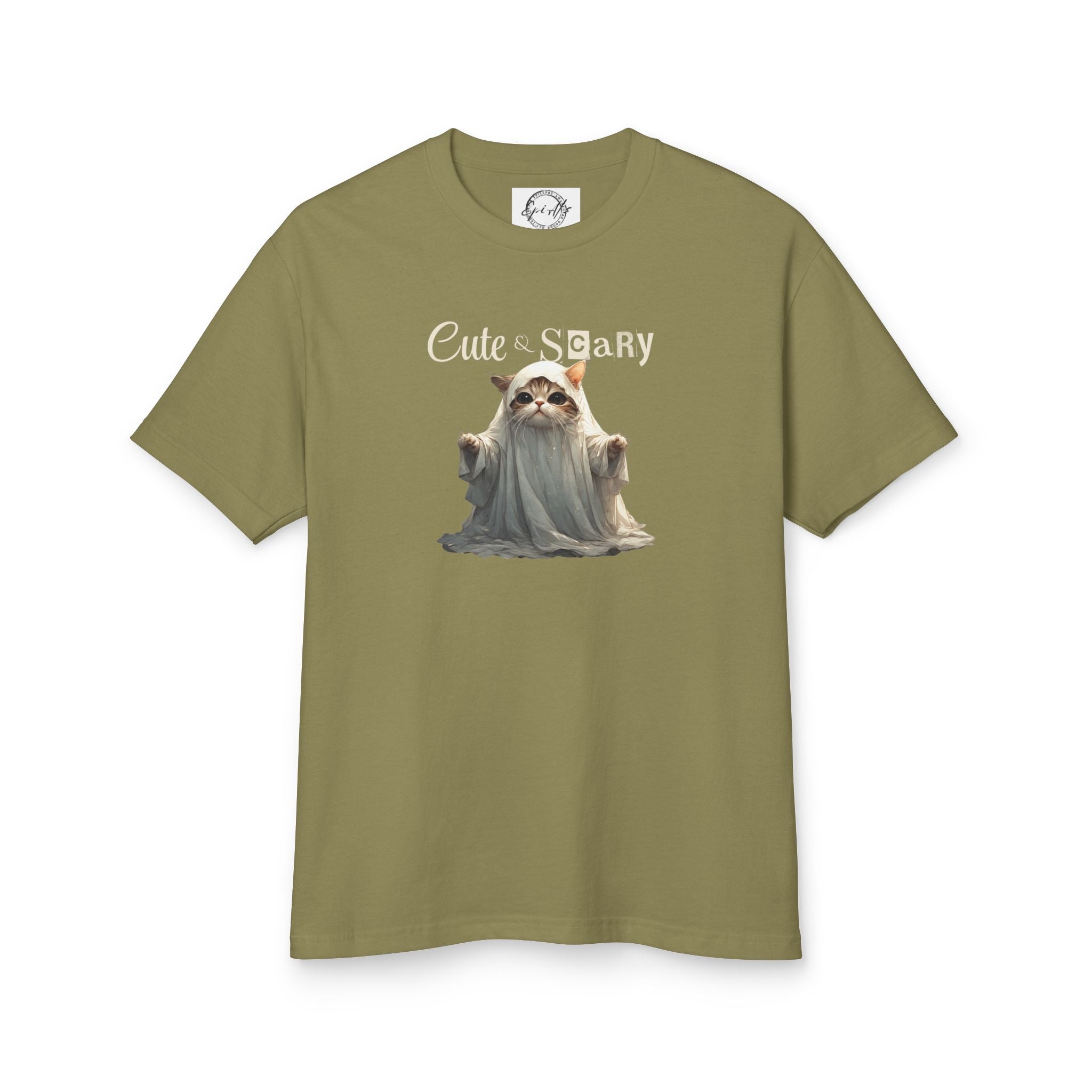 Cute & Scary Ghost Kitty Unisex Tee, Halloween Shirt - Clothing, T-shirts - EpiAl's Shop