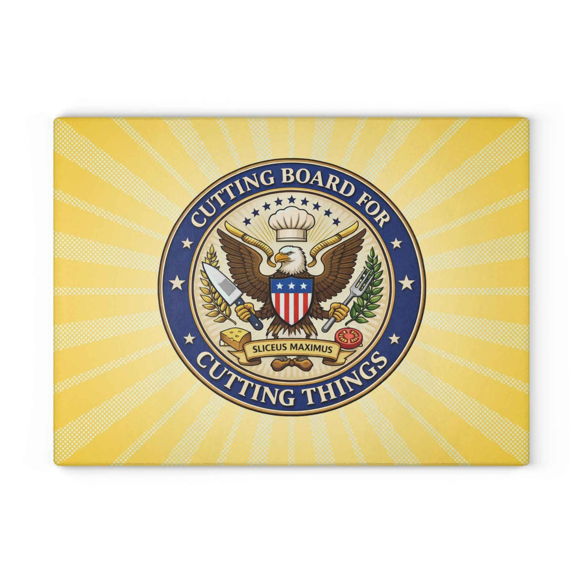 “Cutting Board for Cutting Things” Glass Board — Sliceus Maximus Edition - Boards & Trays, Cutting - EpiAl's Shop