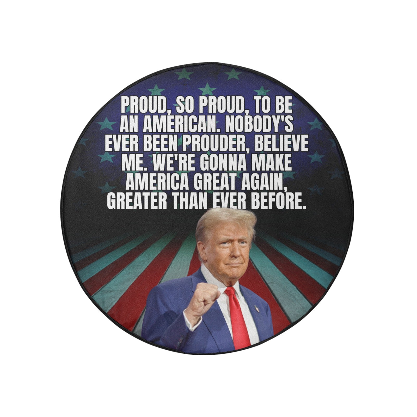 Trump Proud to be American Spare Tire Cover (Medium)(16")