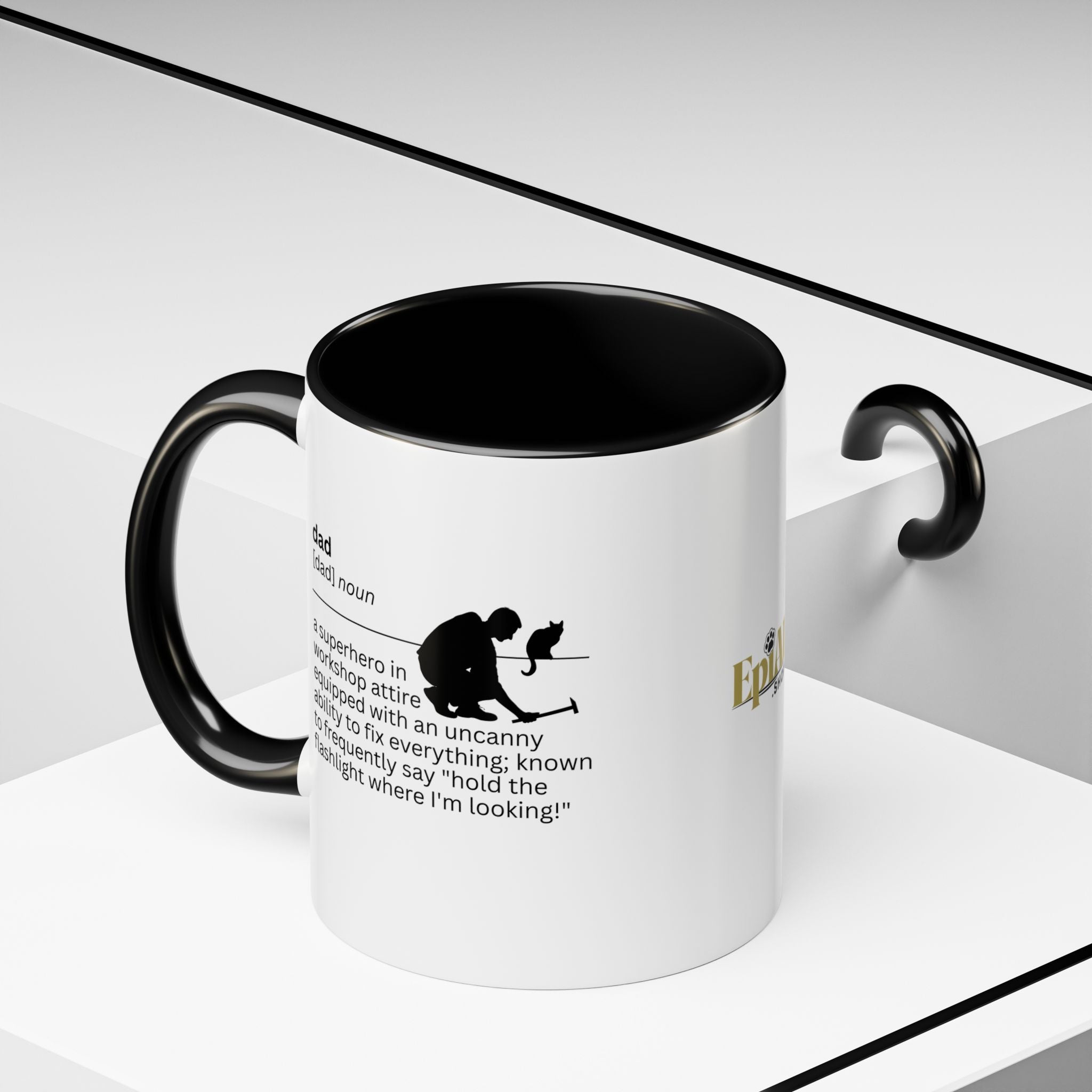 Dad Flashlight Accent Coffee Mug - Perfect Gift for Dads - Drinkware, Coffee Mugs - EpiAl's Shop