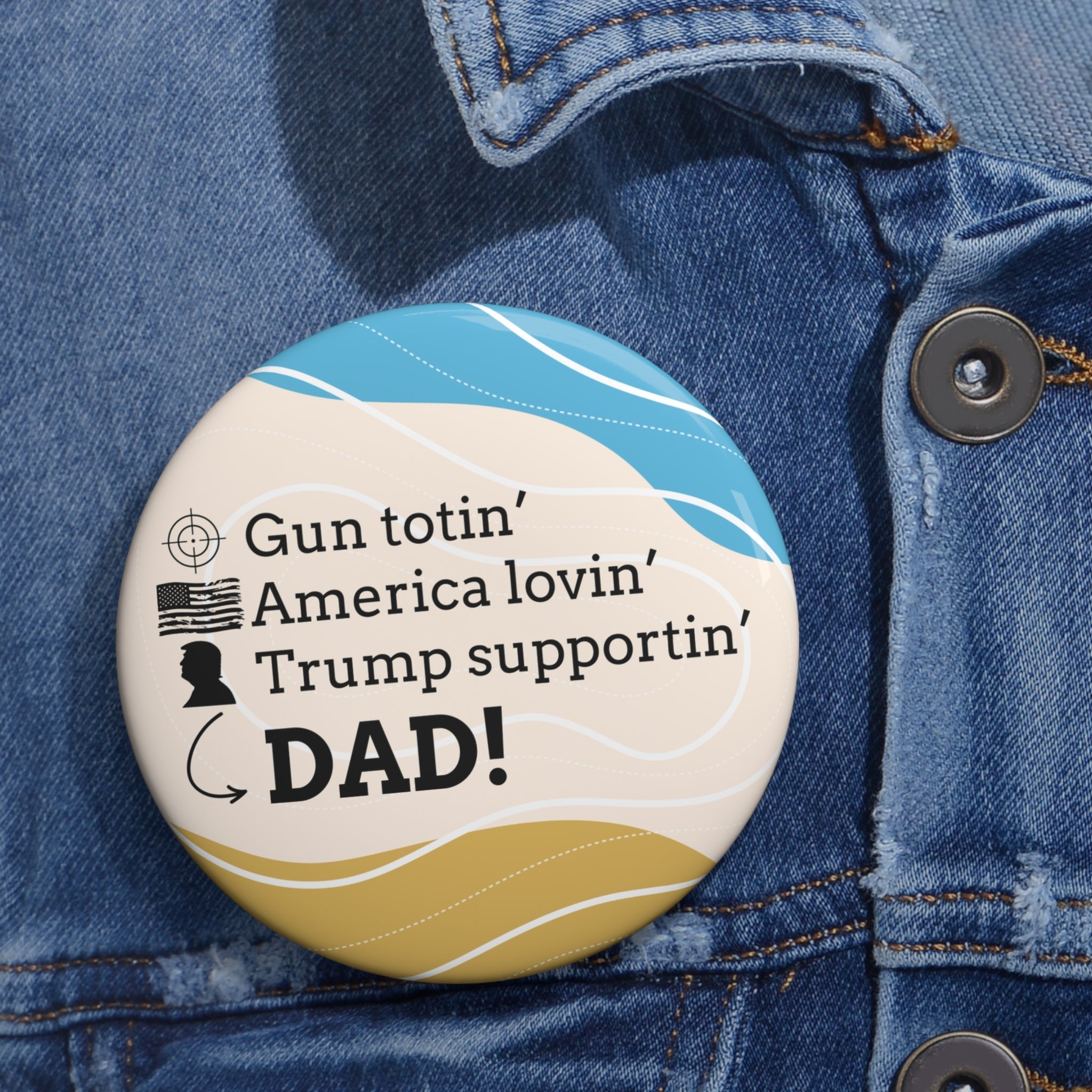 Dad Pin Buttons - Patriotic & Fun Gifts for Father’s Day - Collectibles, Pinback Buttons - EpiAl's Shop