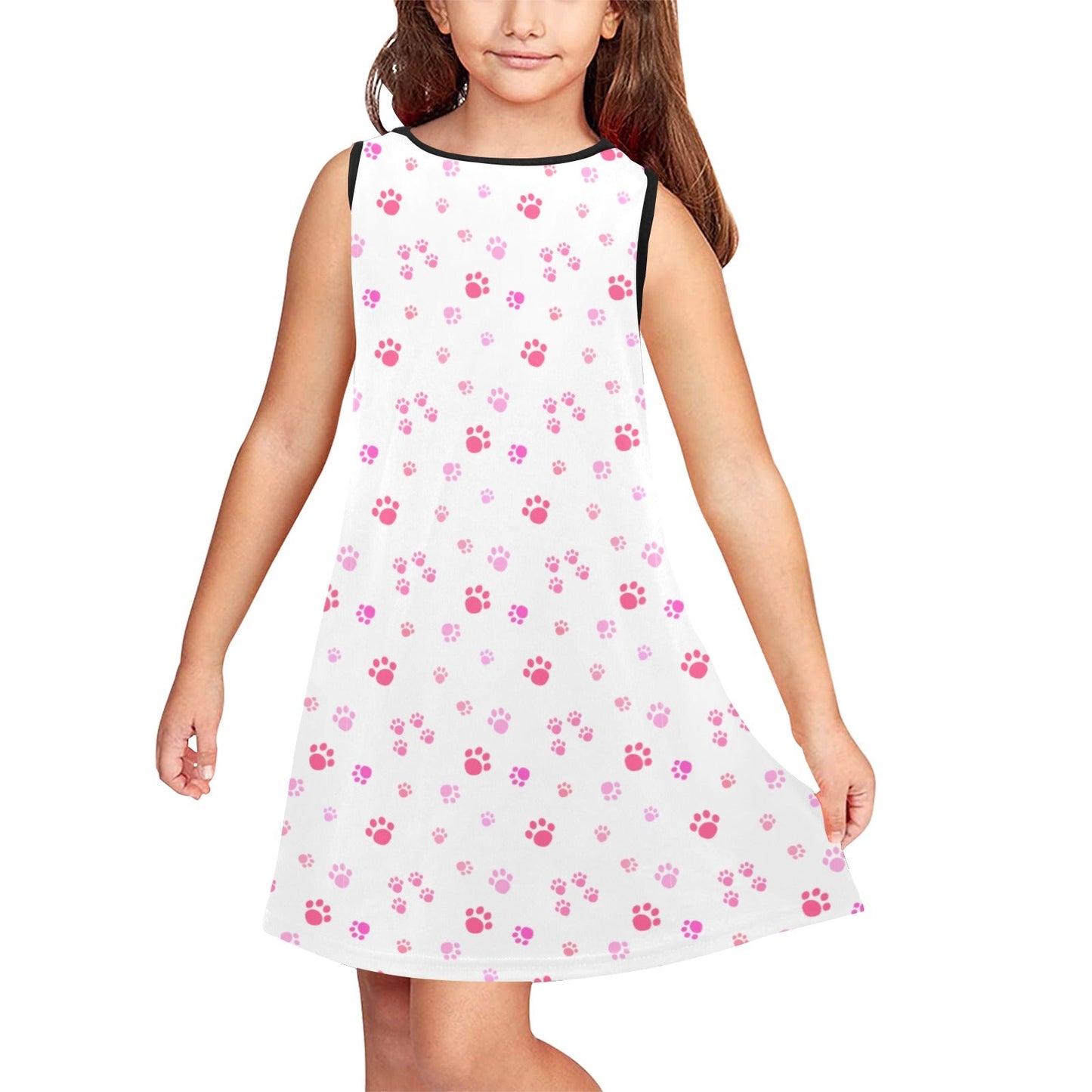 Dainty Paws Girls' Sleeveless Dress (D58) - Dresses - Epileptic Al’s Shop