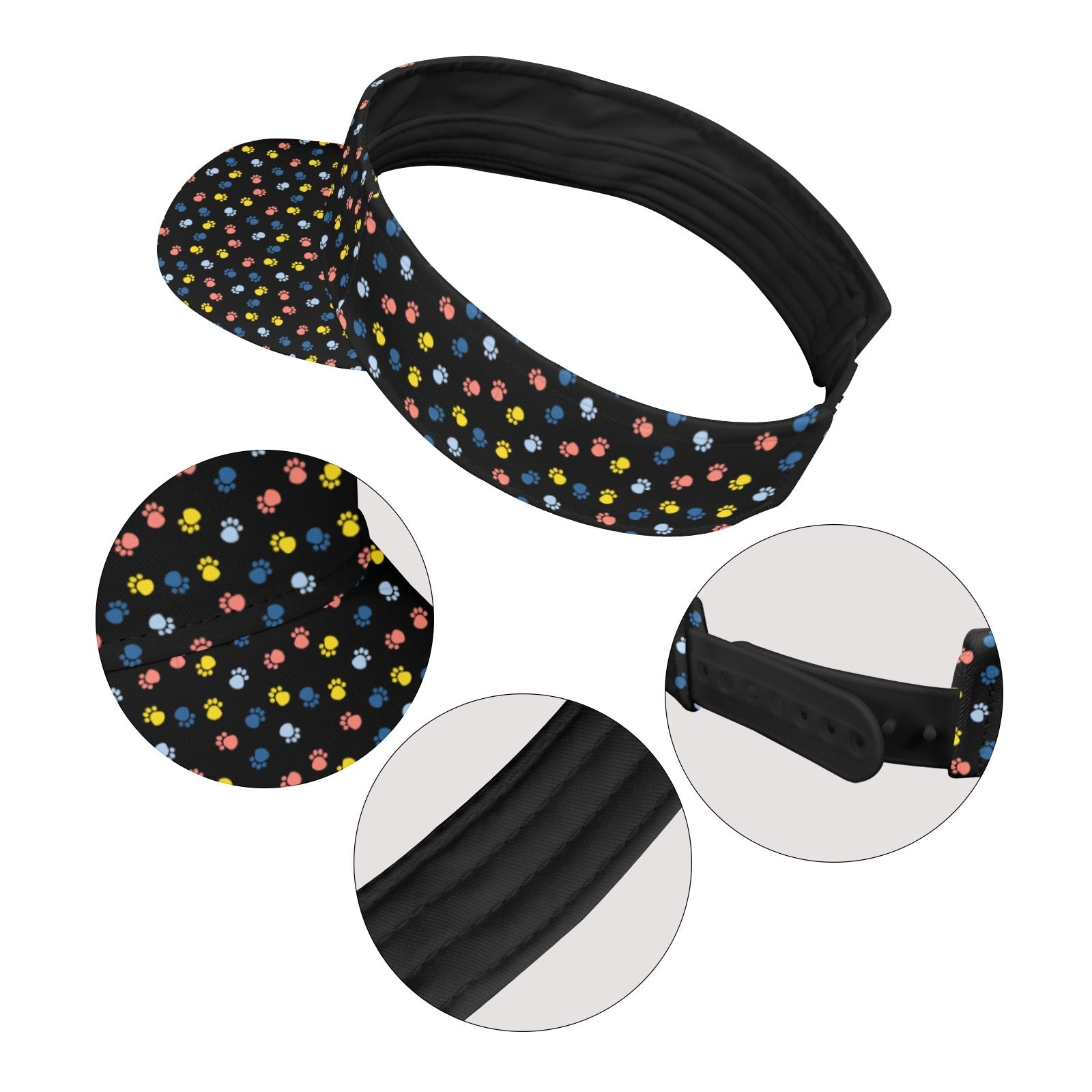 Dainy Round Paws Sports Visor - Hats - Epileptic Al’s Shop
