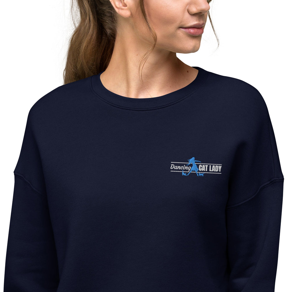 Dancing Cat Lady Cropped Sweatshirt - Sweatshirt - EpiAl's Shop